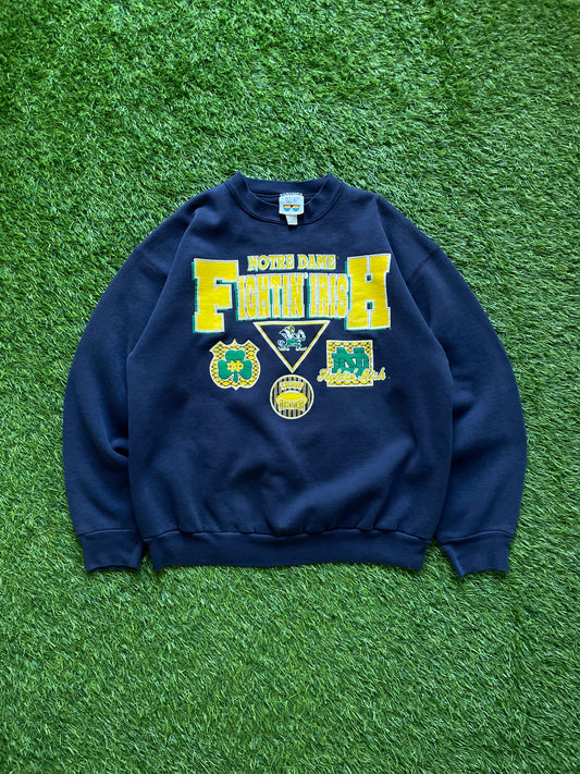 Vintage Notre Dame Fightin’ Irish Crewneck Sweatshirt Large