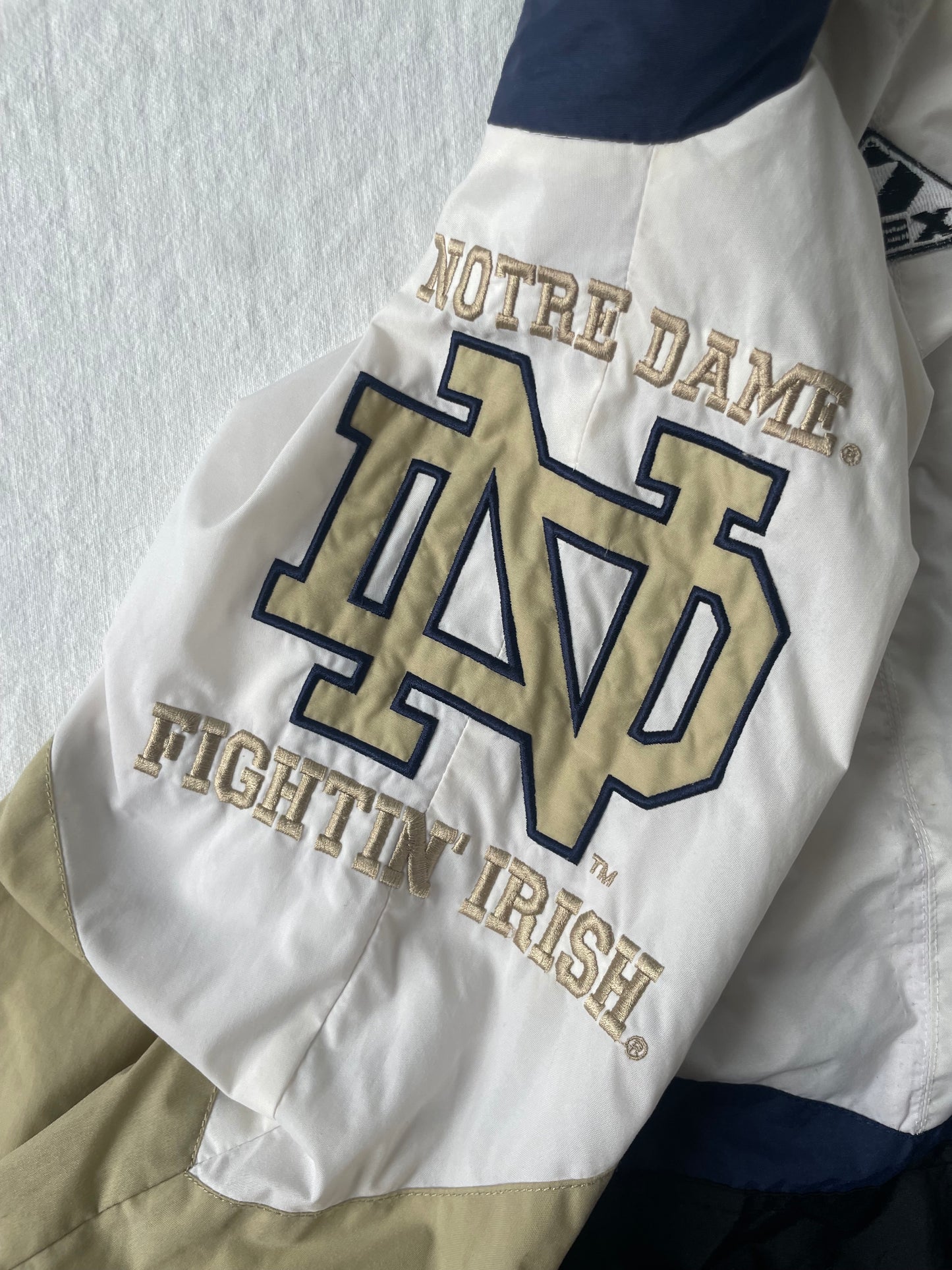 Vintage Notre Dame Windbreaker Jacket Large