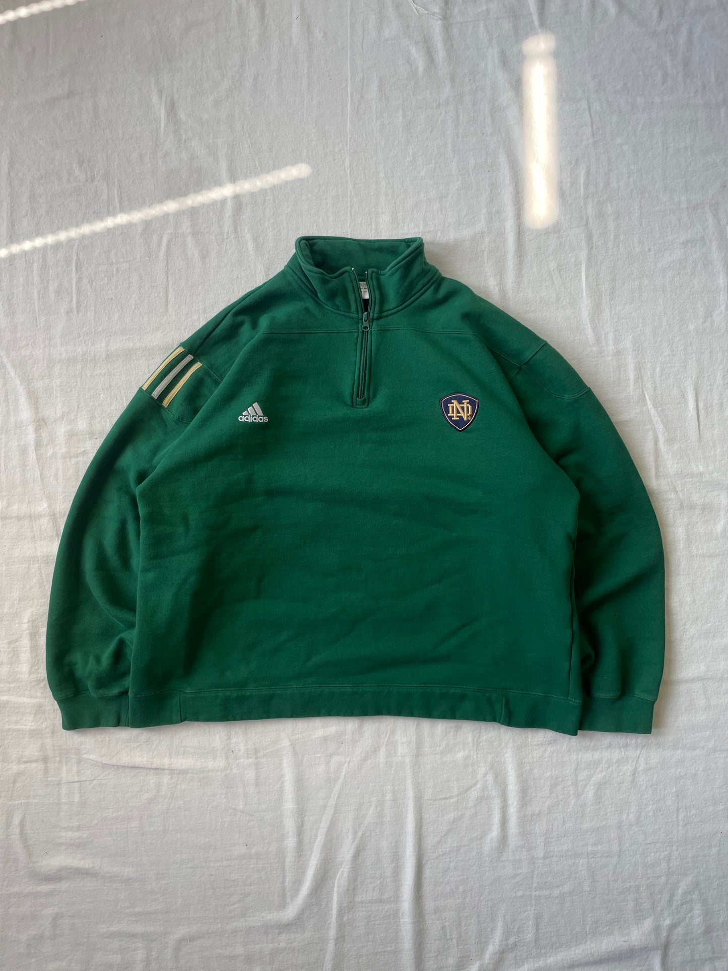 Vintage Notre Dame Adidas Quarter Zip XLarge