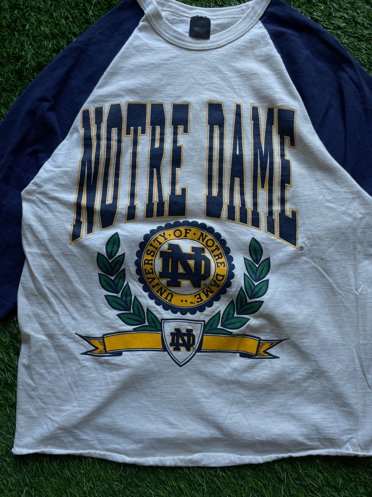 Vintage Notre Dame Baseball 3/4 Sleeve Shirt Medium/Large