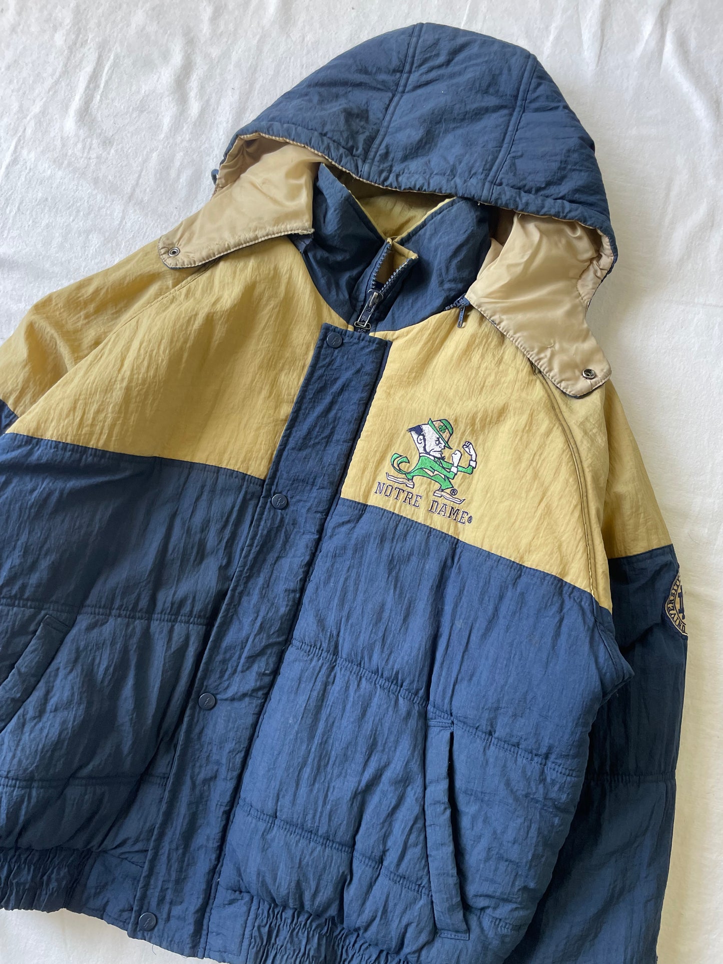 Vintage Notre Dame Puffer Jacket Large/XLarge