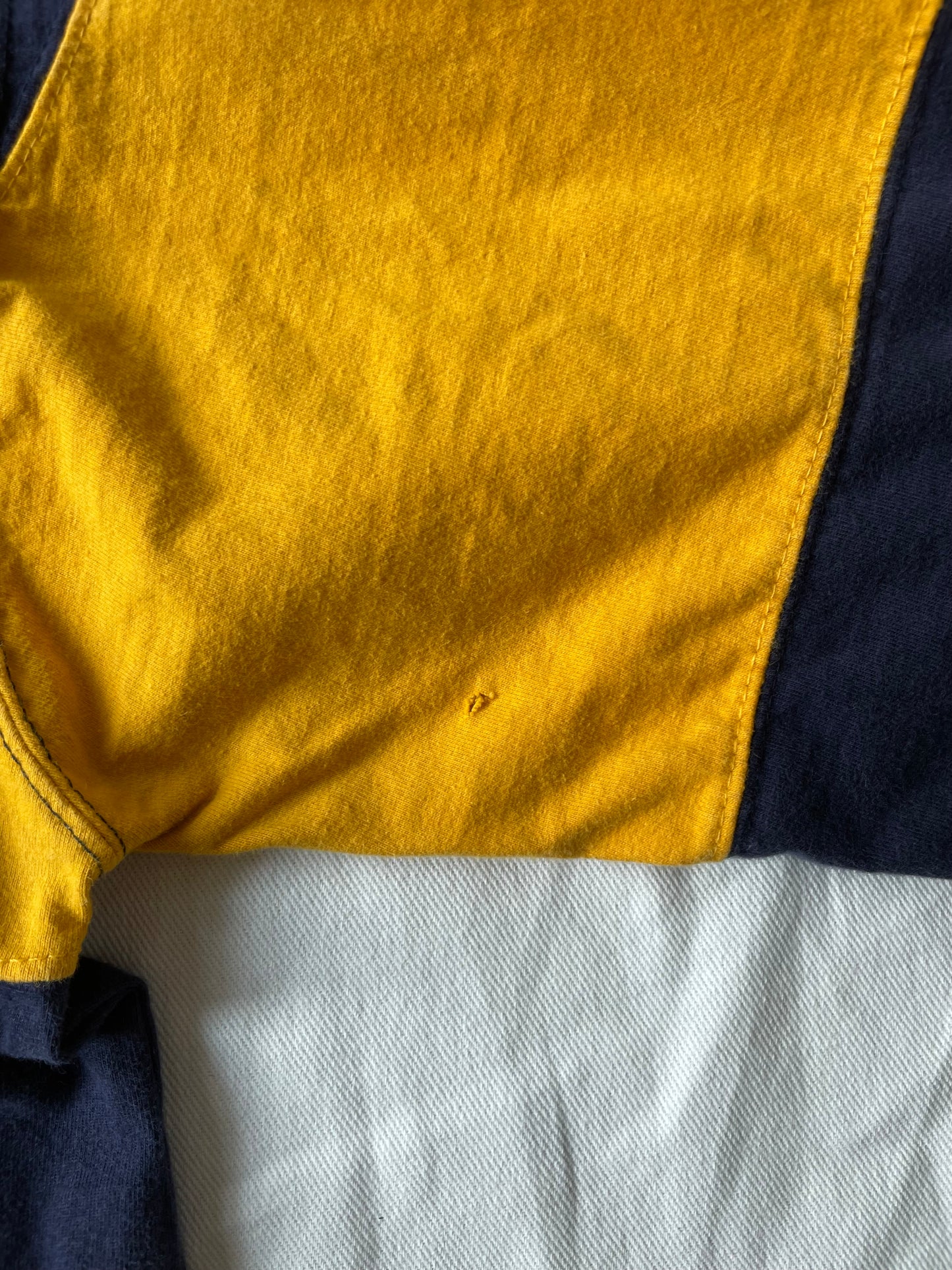 Vintage Notre Dame Striped Rugby Polo Medium