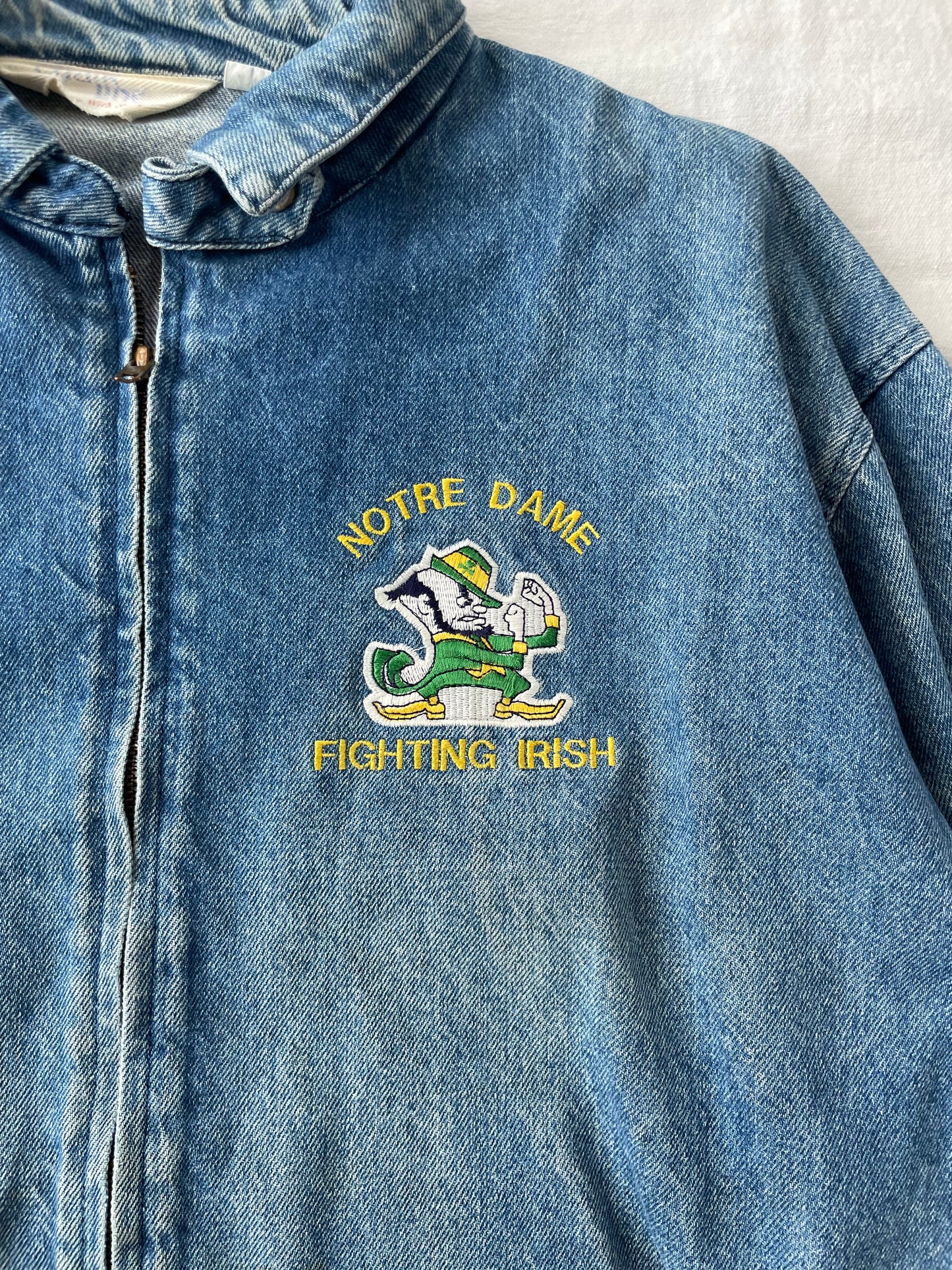Vintage Notre Dame Denim Jacket  XLarge