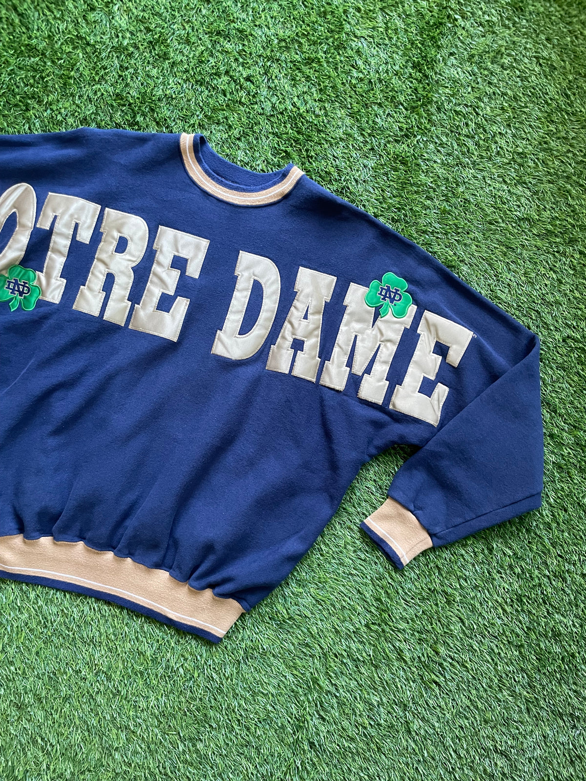 Vintage Notre Dame Spellout Crewneck Sweatshirt XLarge