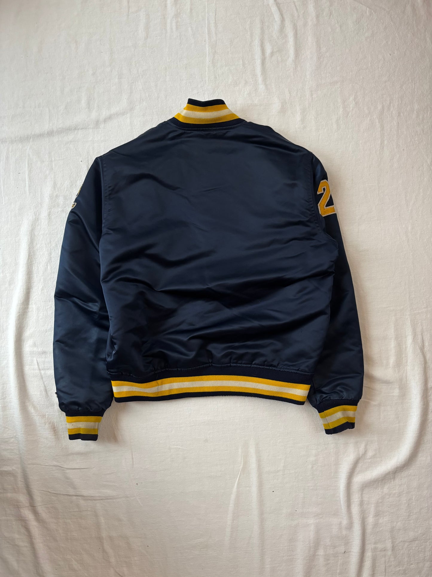 Vintage Notre Dame Satin Jacket #24 Medium