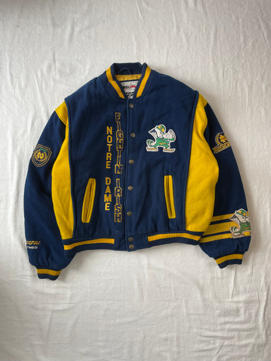 Vintage Notre Dame Bomber Jacket Medium