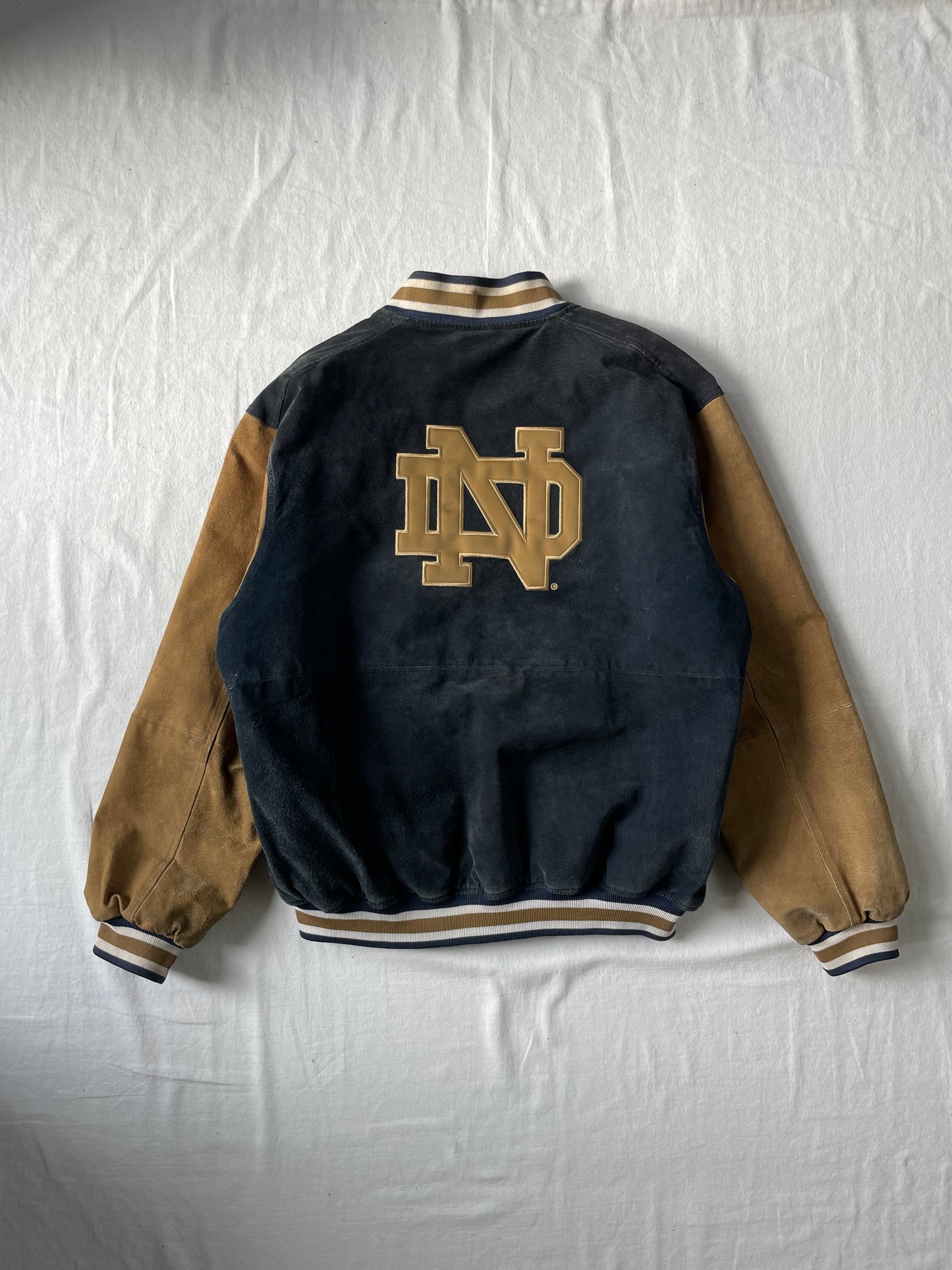 Vintage Notre Dame Bomber Jacket Medium