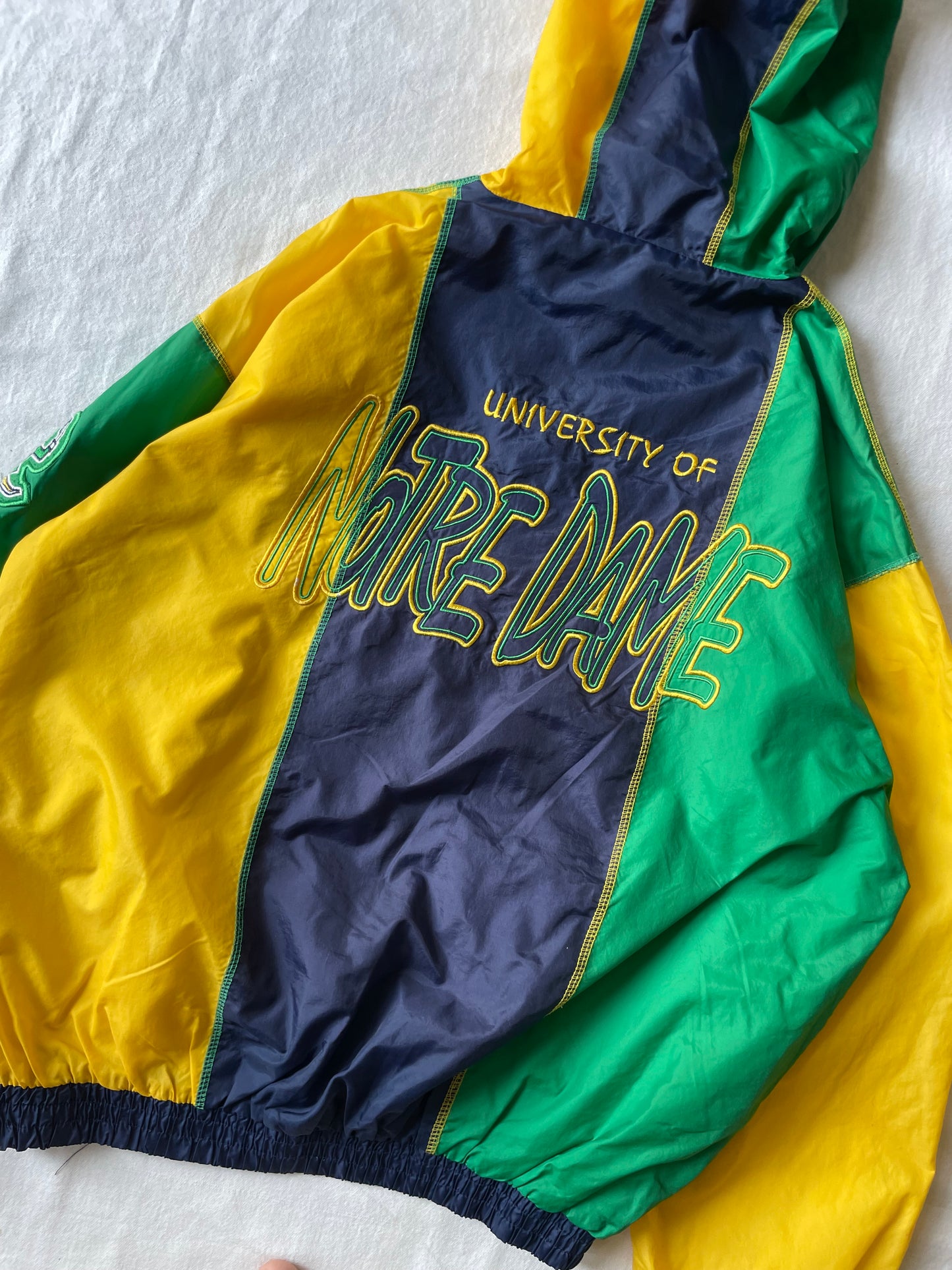 Vintage Notre Dame Windbreaker Jacket Medium