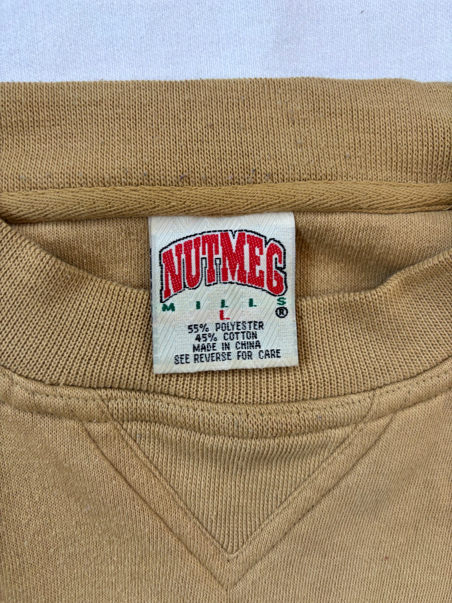 Vintage Notre Dame Gold Crewneck Large
