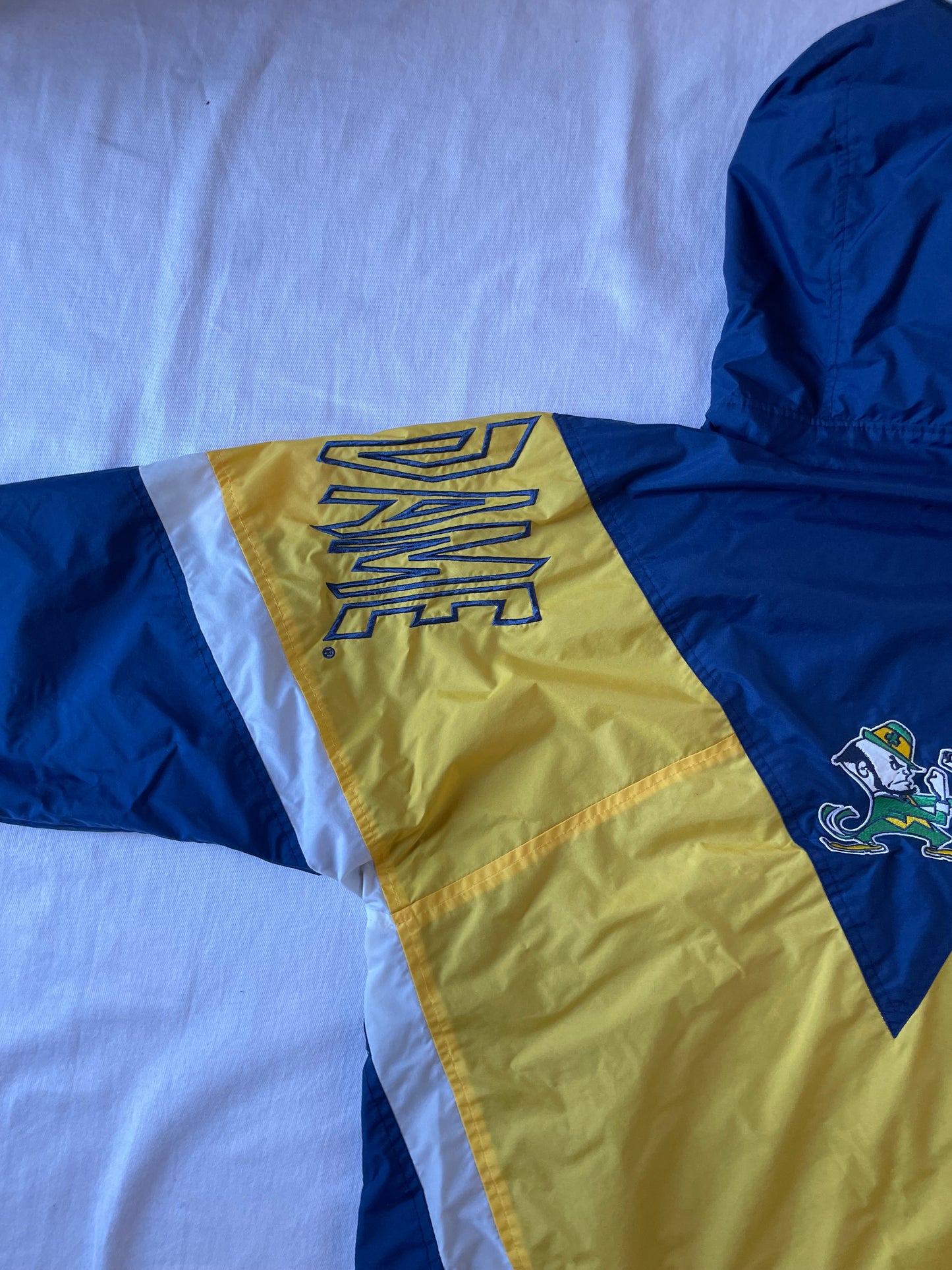 Vintage Notre Dame Windbreaker Jacket Large