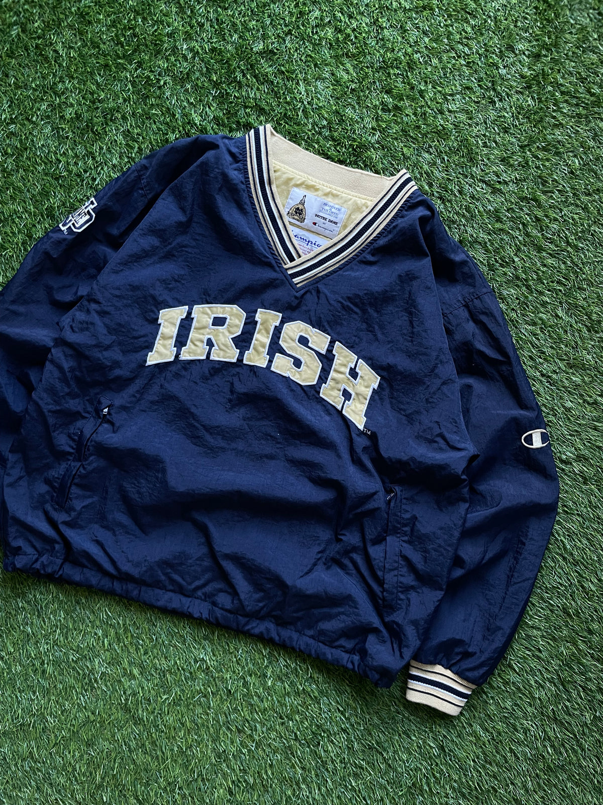 Vintage Notre Dame Irish Pullover Windbreaker Large