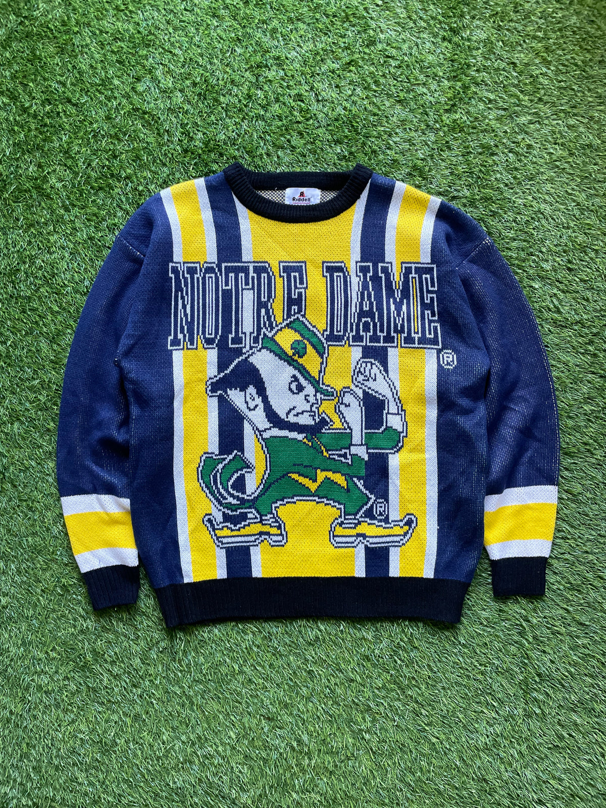 Vintage Notre Dame Knit Sweater Large/ XLarge
