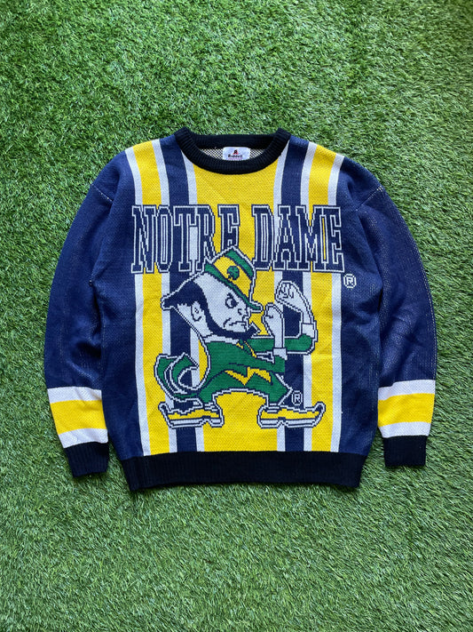 Vintage Notre Dame Knit Sweater Large/ XLarge