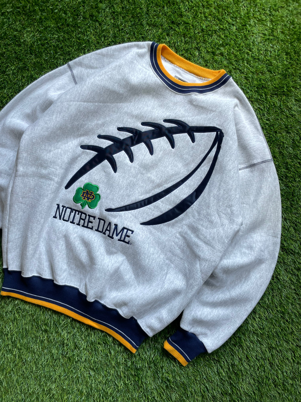 Vintage Notre Dame Football Crewneck Sweatshirt XLarge