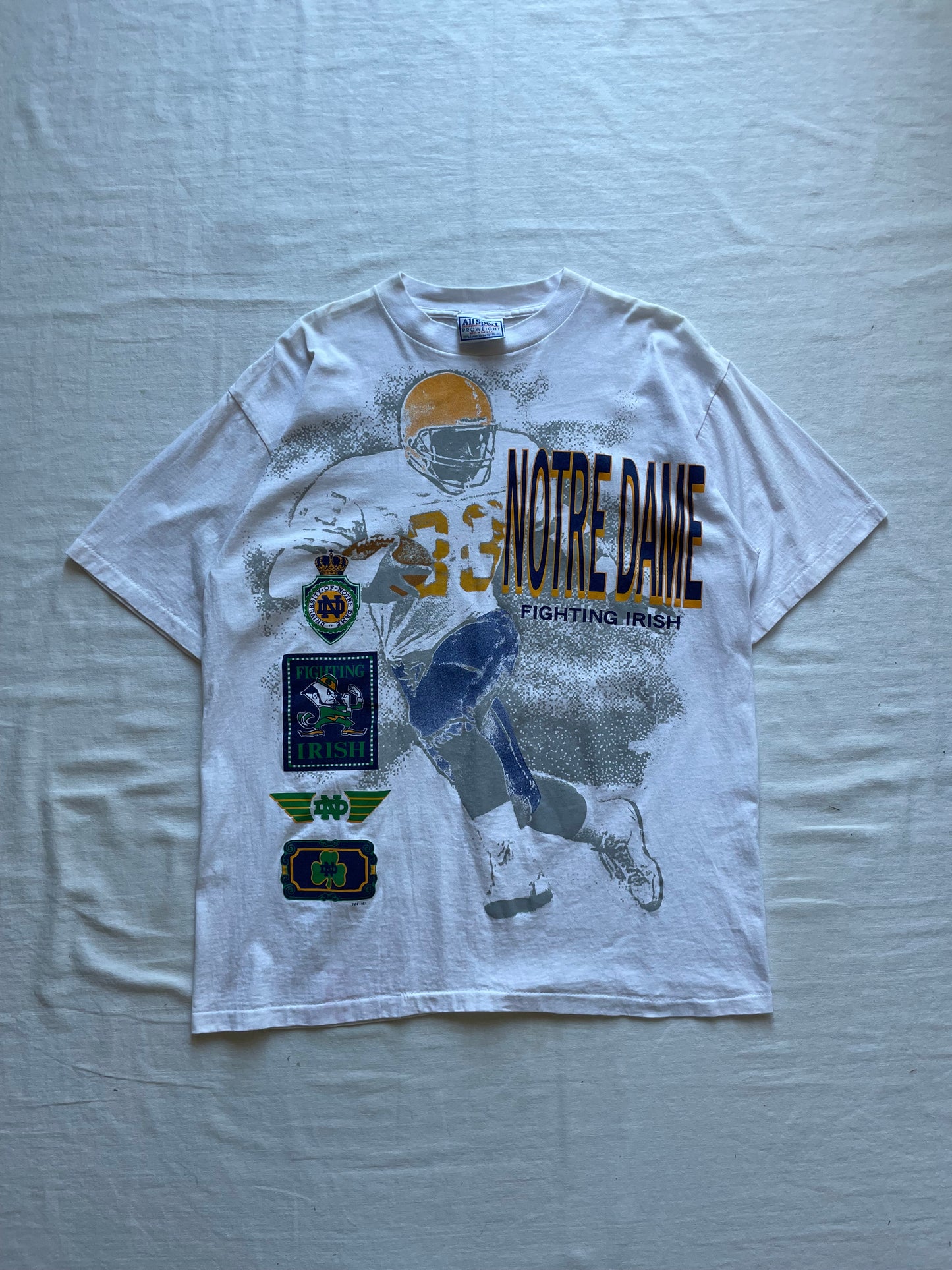 Vintage Notre Dame Football Tee XLarge