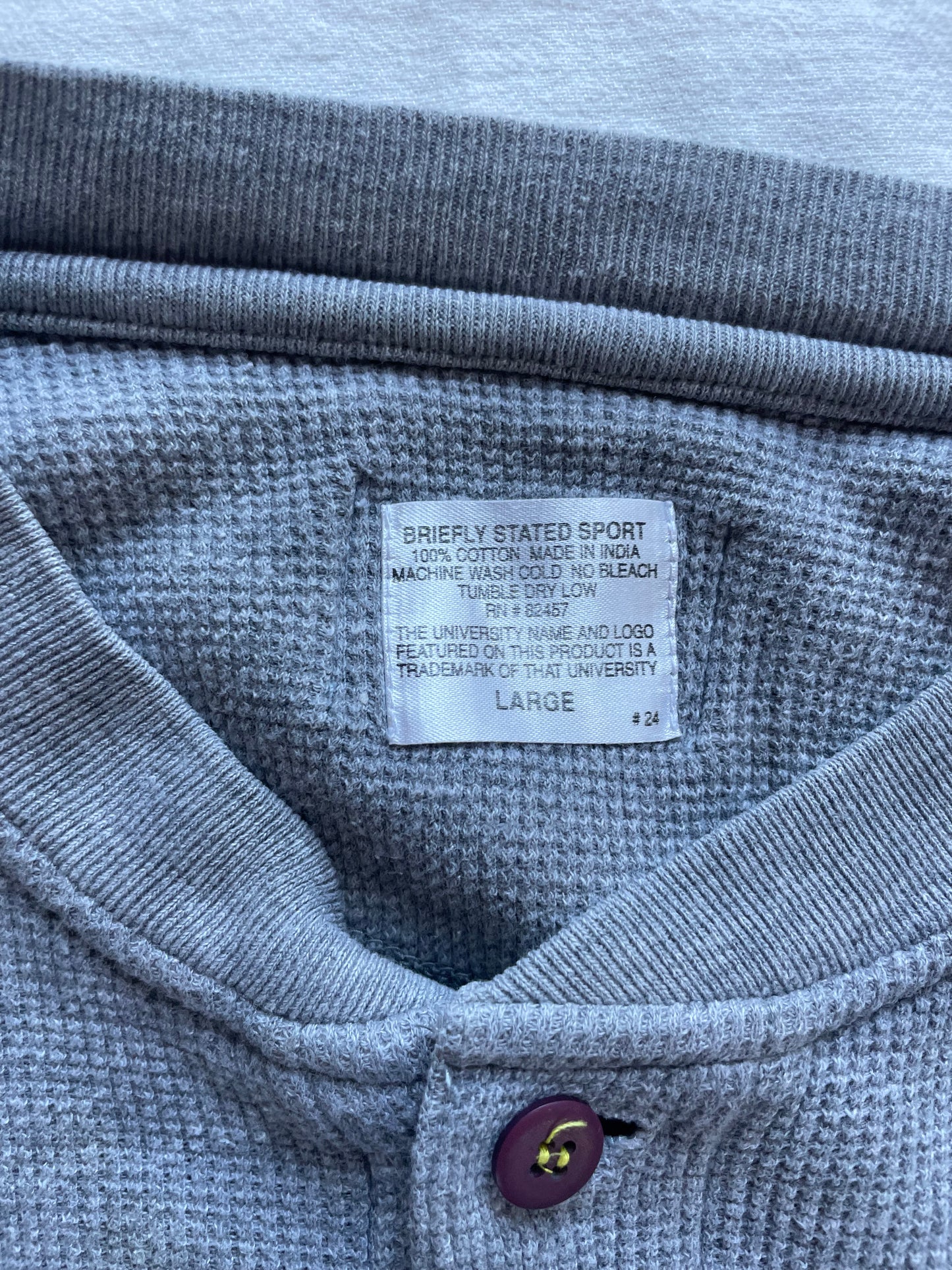 Vintage Notre Dame Thermal Long Sleeve Large