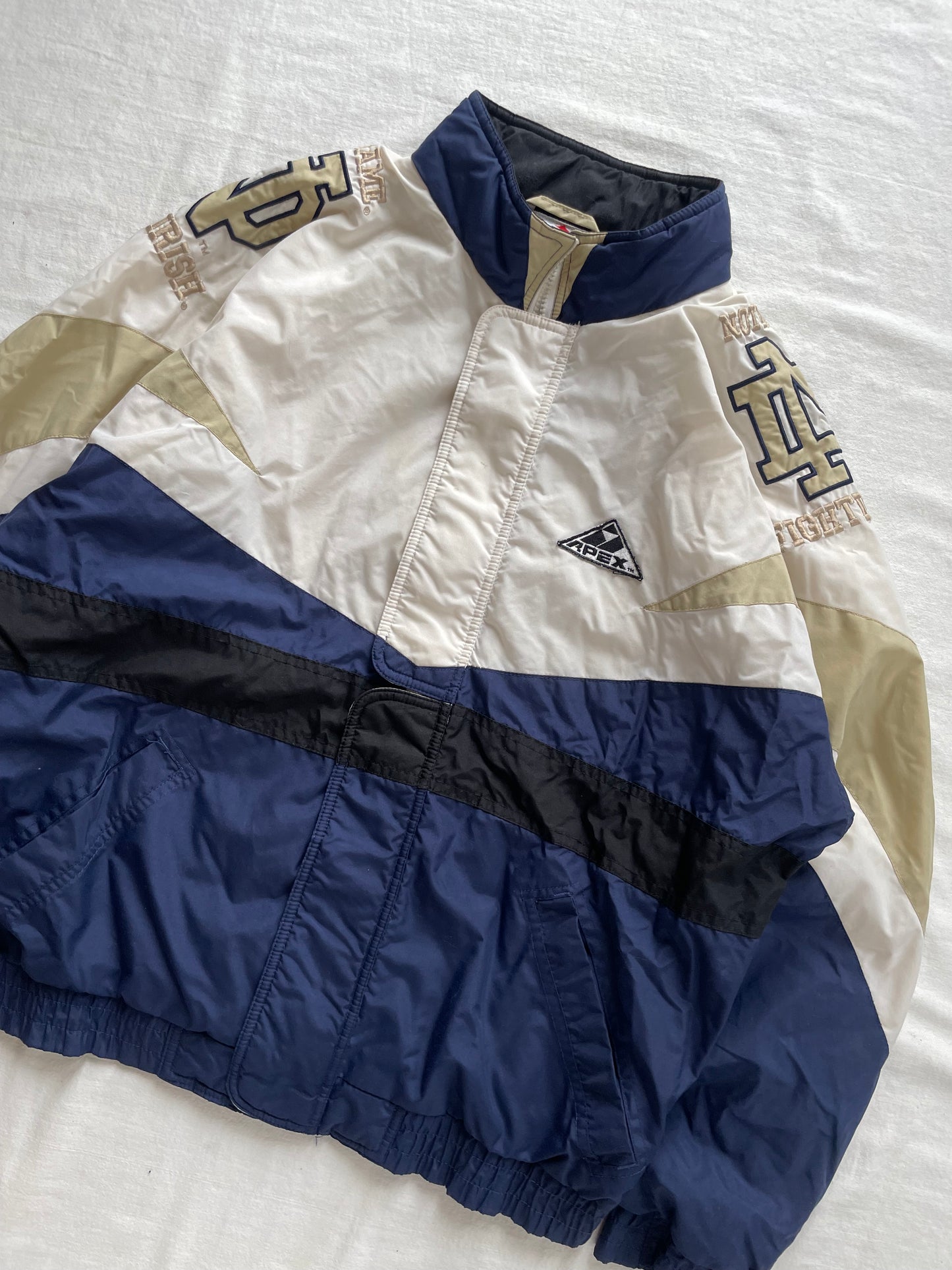 Vintage Notre Dame Windbreaker Jacket Large