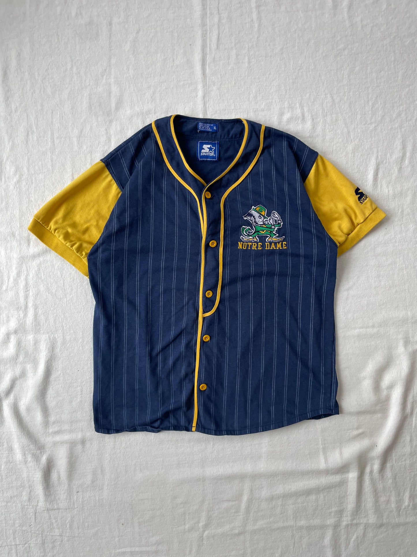 Vintage Notre Dame Baseball Jersey Youth XLarge/ Women’s Medium