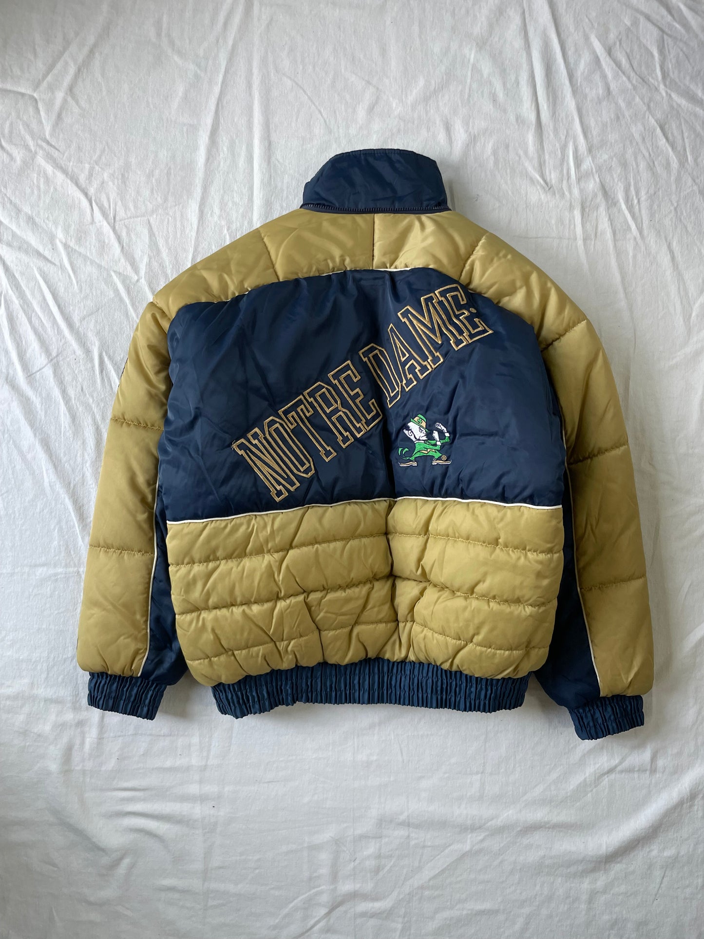 Vintage Notre Dame Fighter Irish Puffer Jacket Large