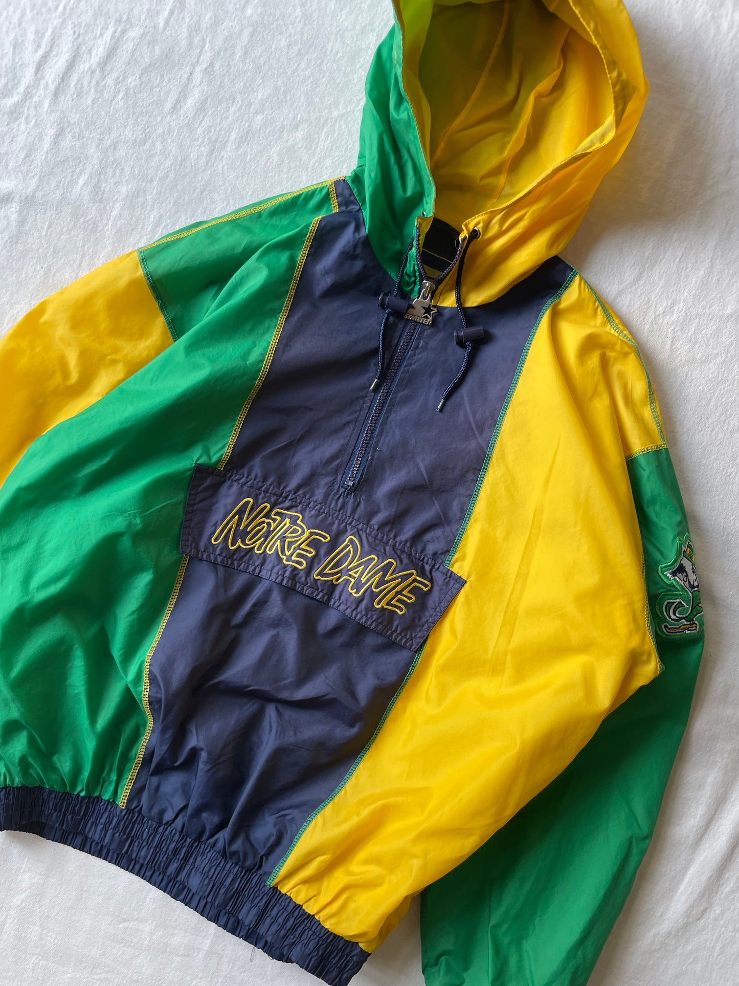 Vintage Notre Dame Windbreaker Jacket Medium