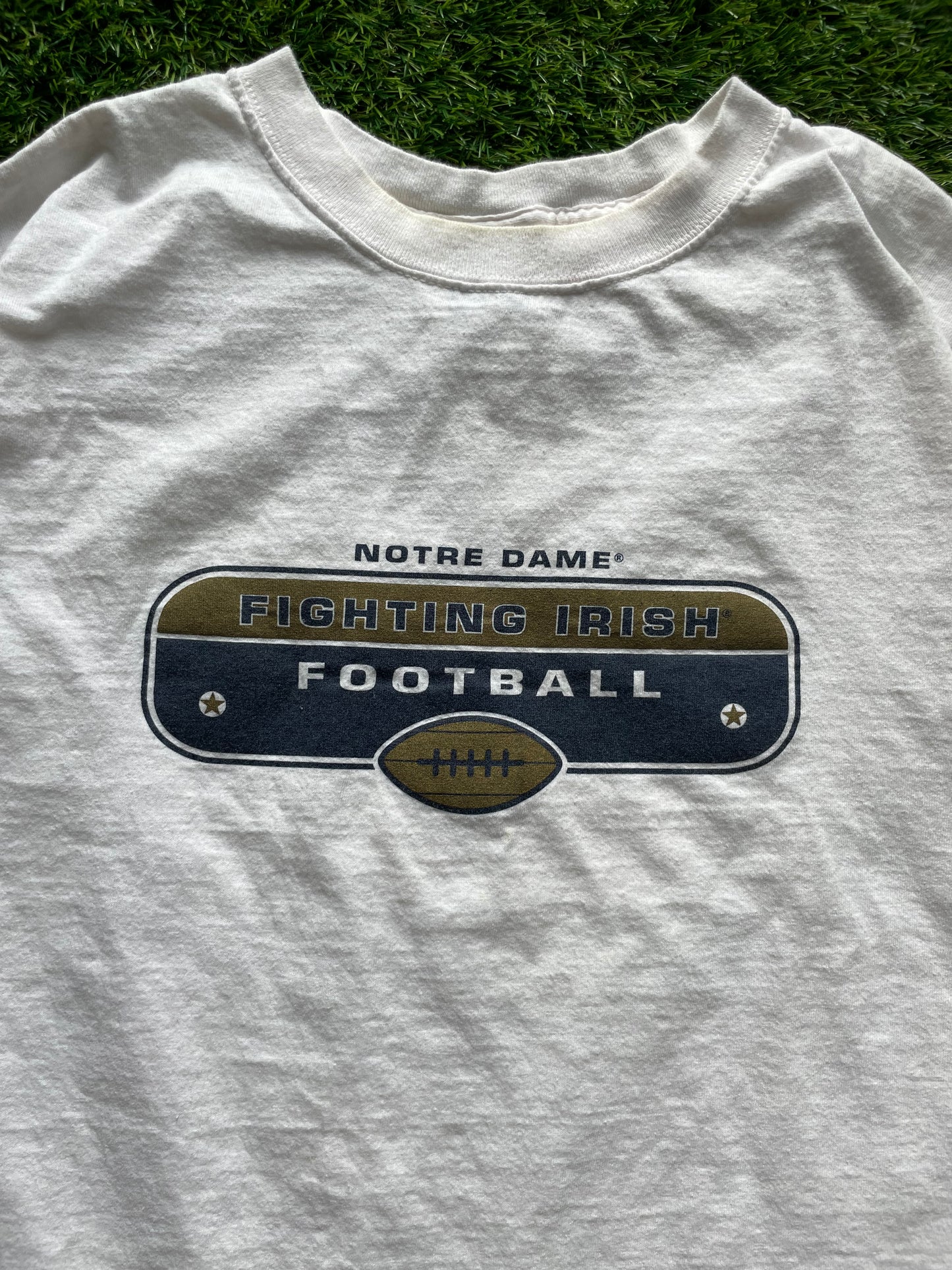Vintage Notre Dame Football Adidas Tee XLarge