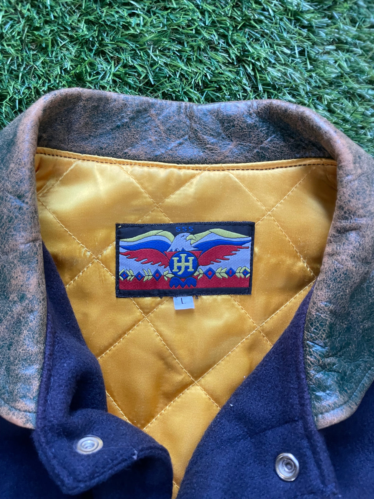 Vintage Notre Dame Fighting Irish Leather Varsity Jacket Large/XLarge