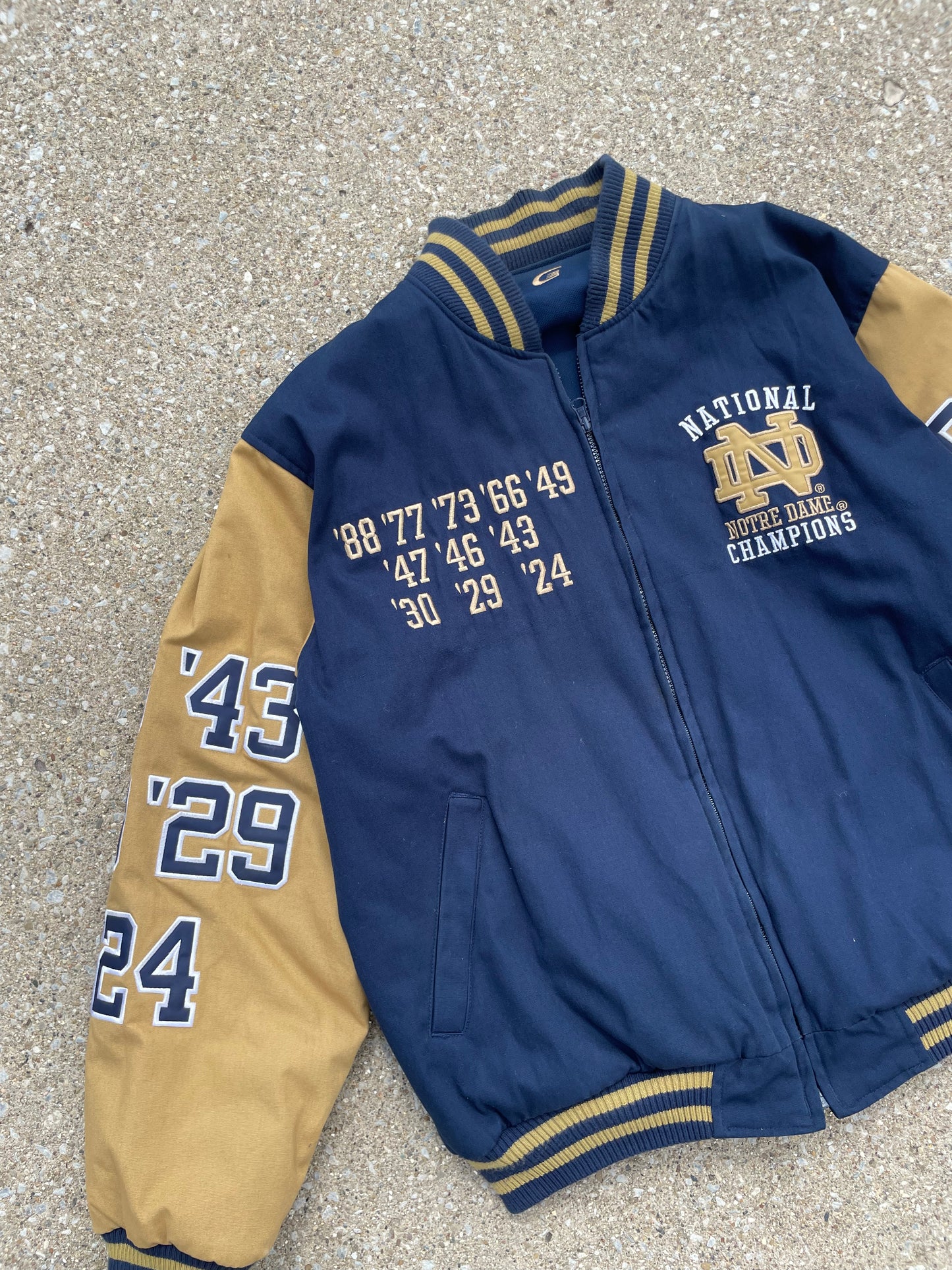 Vintage Notre Dame National Champions Reversible Varsity Jacket XLarge