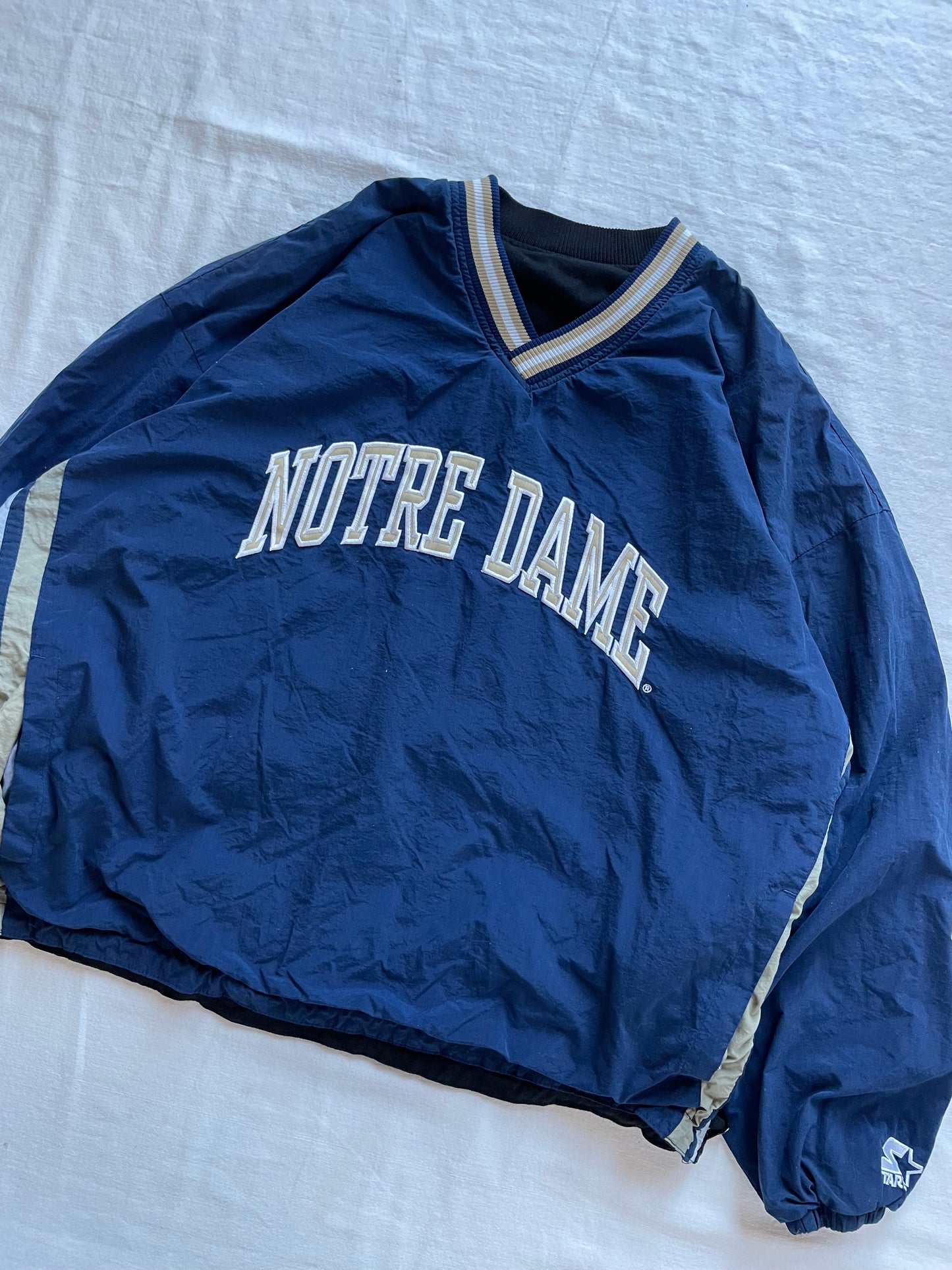 Vintage Notre Dame Reversible Windbreaker Jacket XLarge