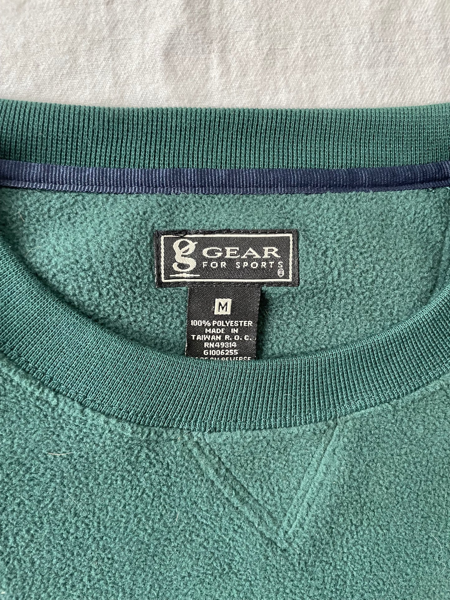 Vintage Notre Dame Green Fleece Crewneck Medium