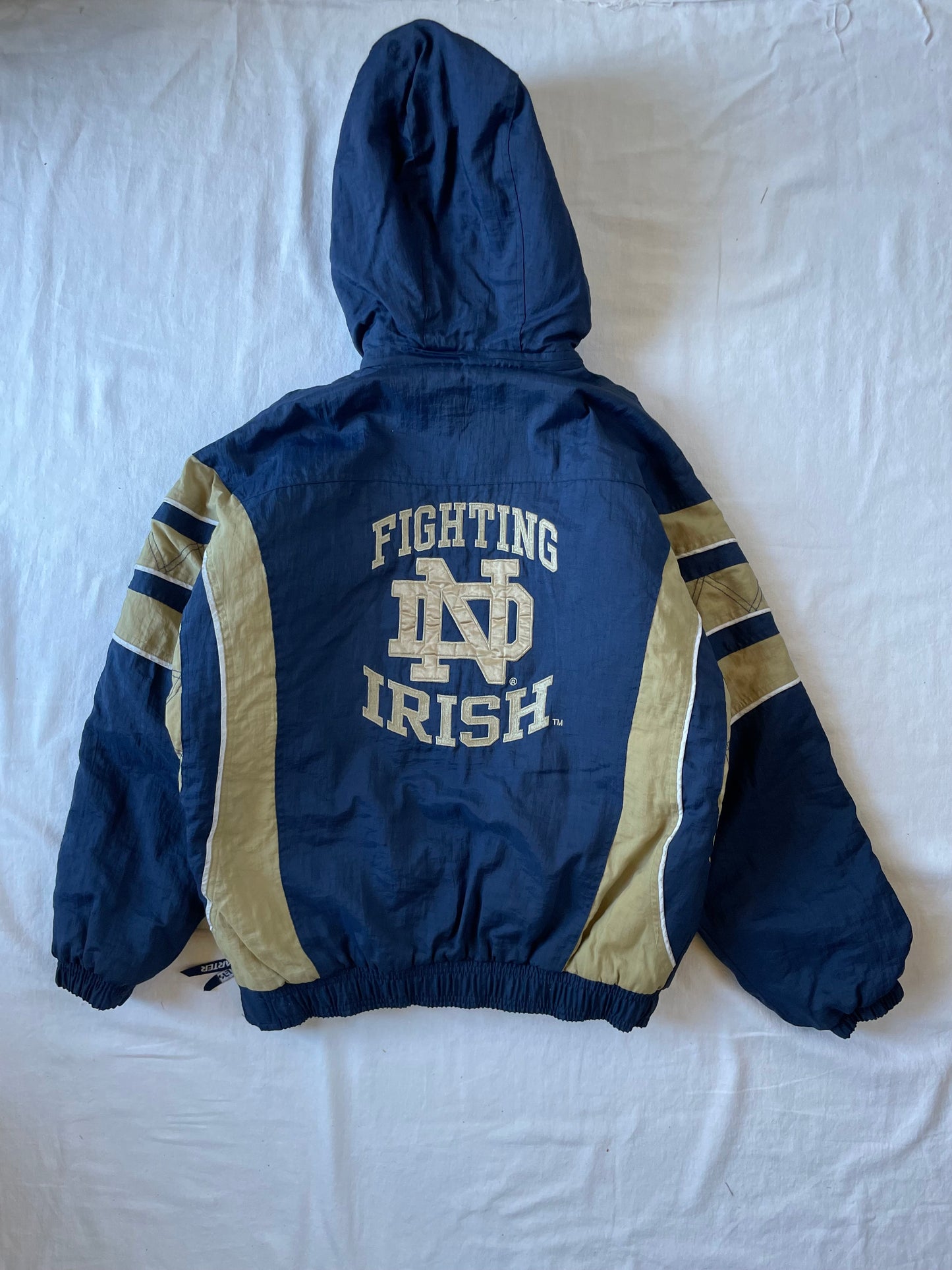 Vintage Notre Dame Starter Puffer Jacket Large