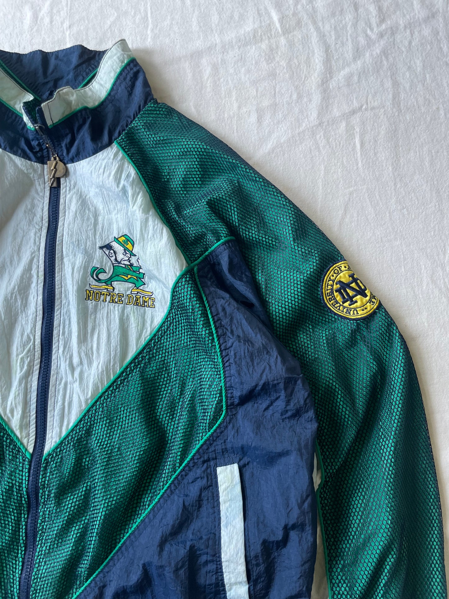 Vintage Notre Dame Windbreaker Jacket XLarge