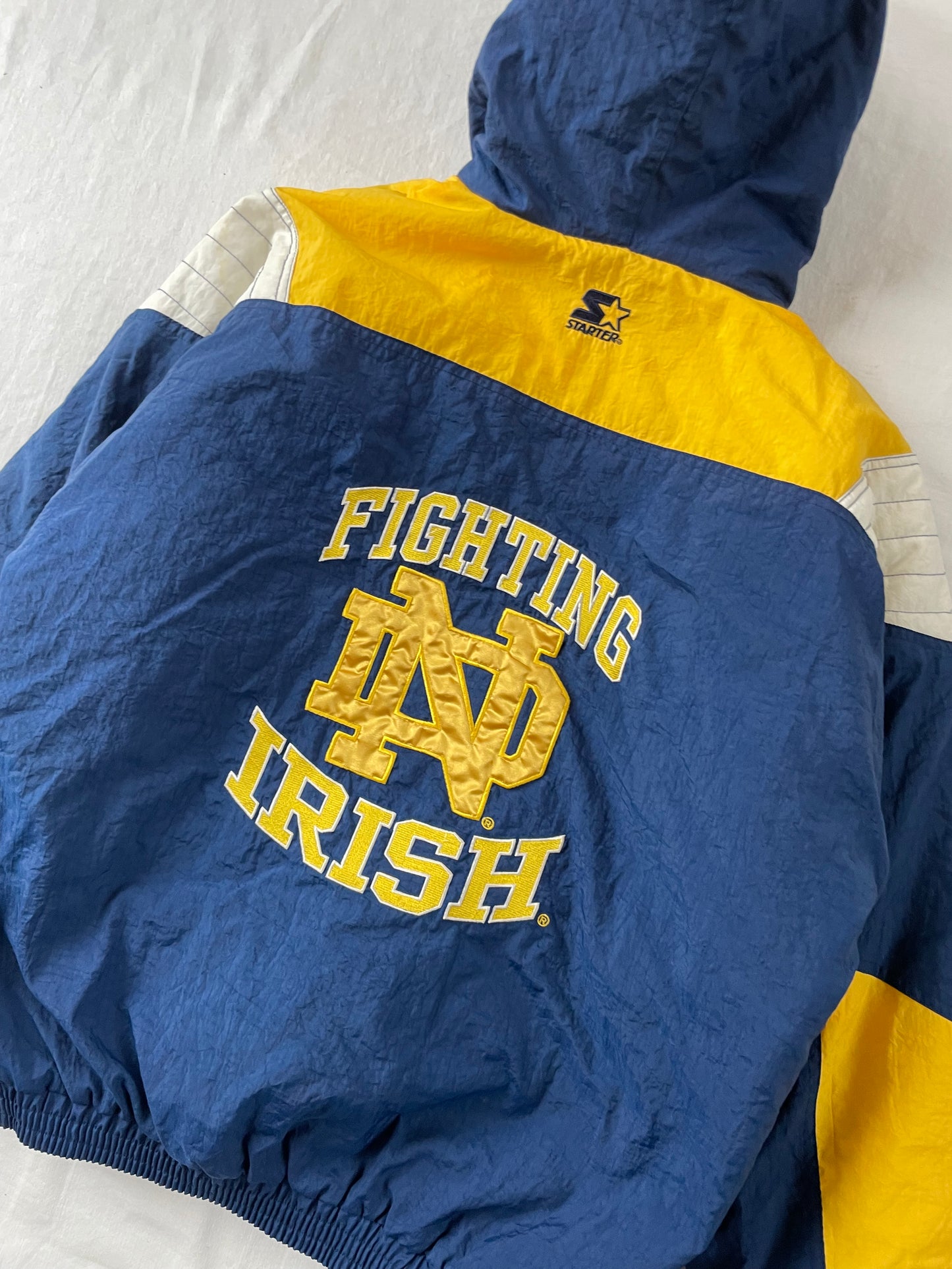 Vintage Notre Dame Starter Puffer Jacket Large