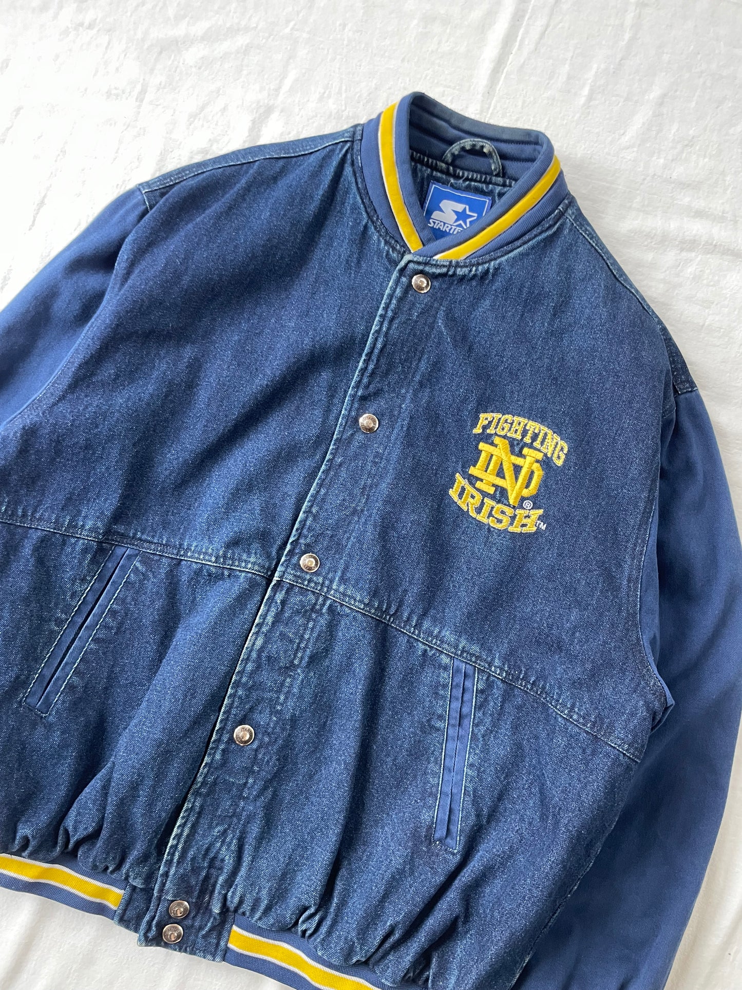 Vintage Notre Dame Denim Jacket  XLarge