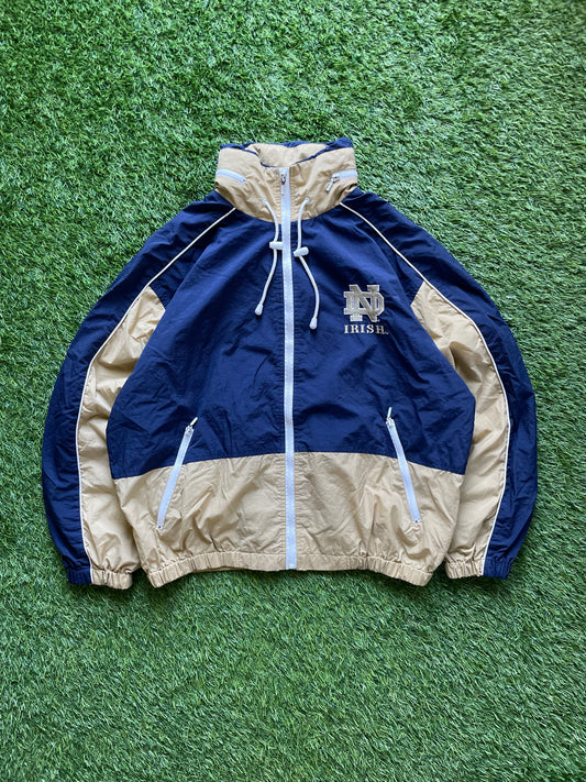 Vintage Notre Dame Irish Windbreaker Jacket Large