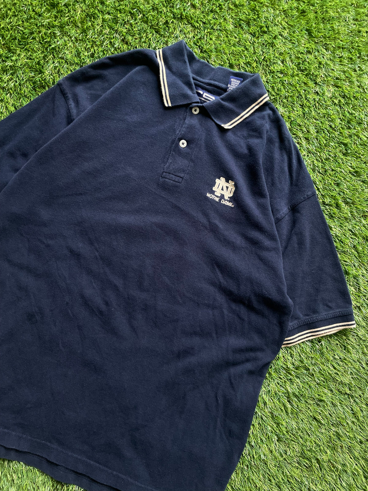 Vintage Notre Dame Irish Polo Shirt Large