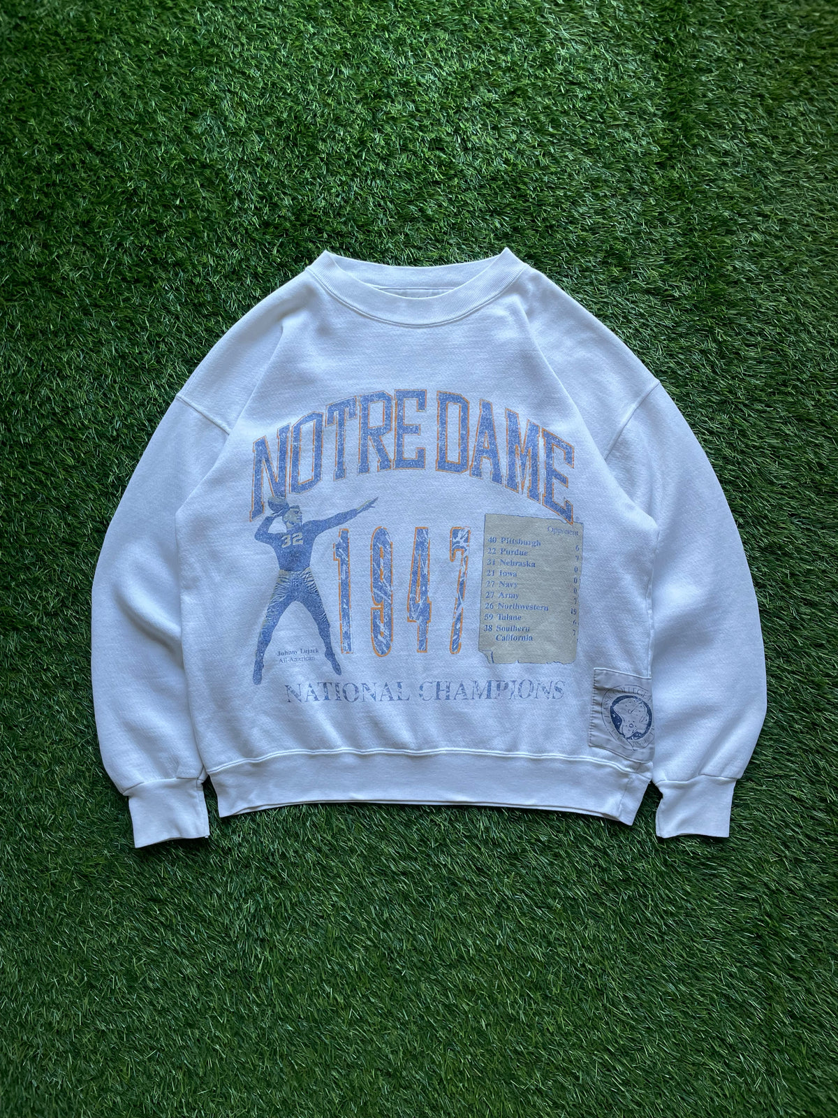Vintage Notre Dame National Champions Crewneck Sweatshirt Large