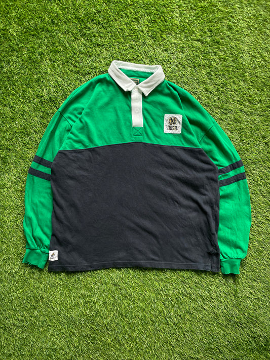 Vintage Notre Dame Rugby Polo XLarge