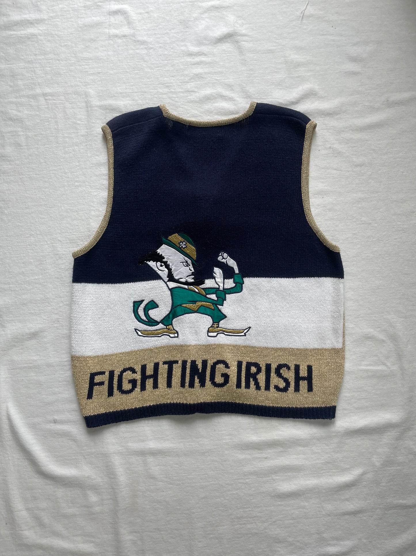 Vintage Notre Dame Sweater Vest XLarge