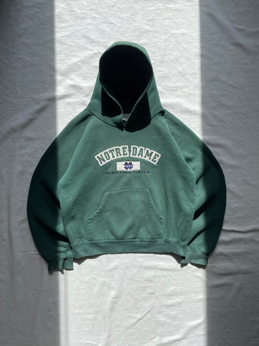 Vintage Notre Dame Cropped Womens Hoodie Medium