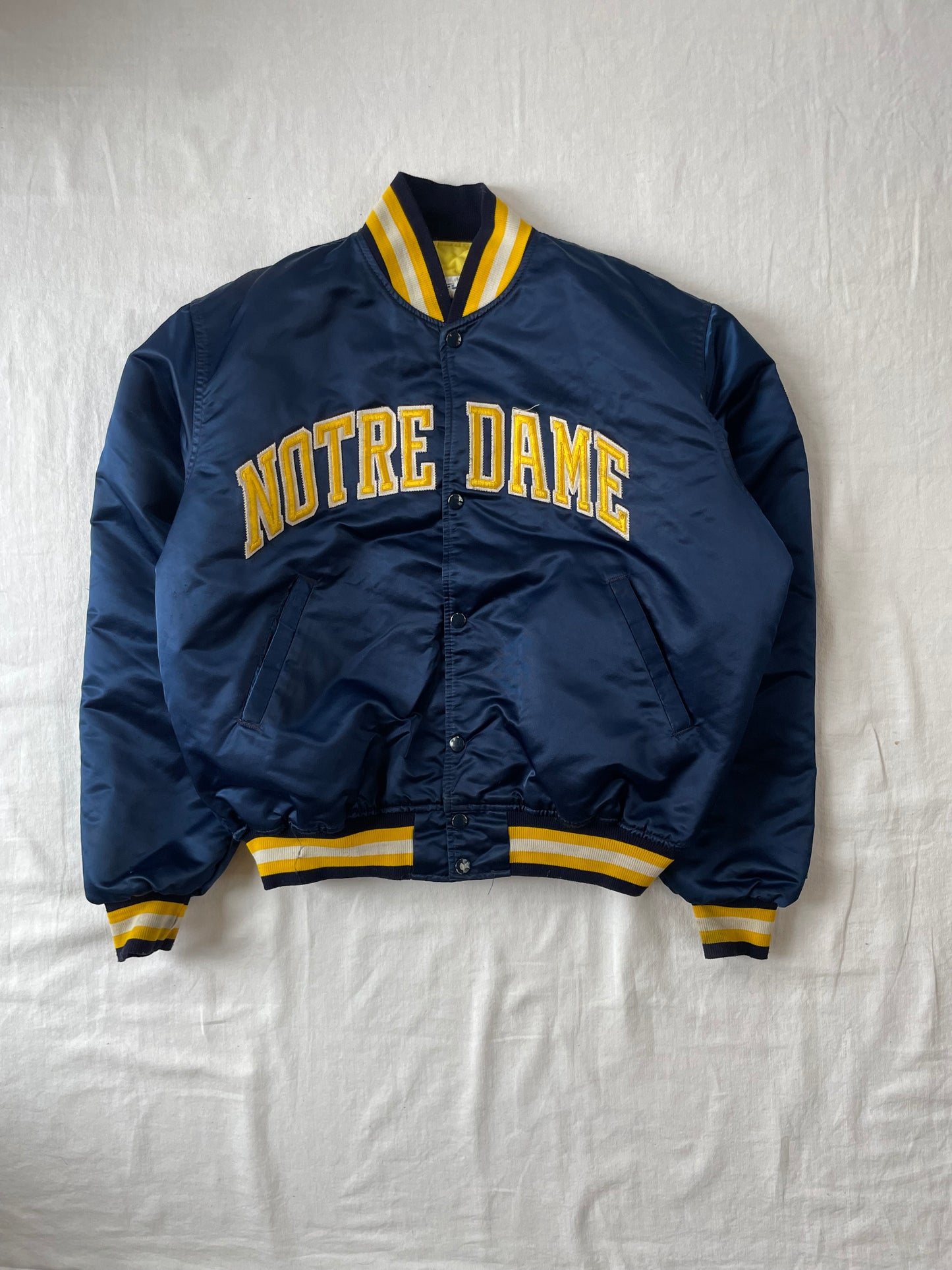 Vintage Notre Dame Starter Satin Jacket Large