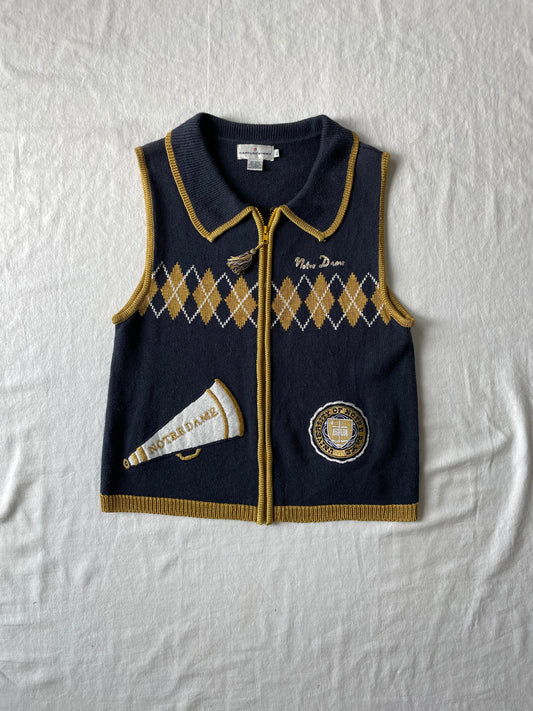 Vintage Notre Dame Sweater Vest XLarge