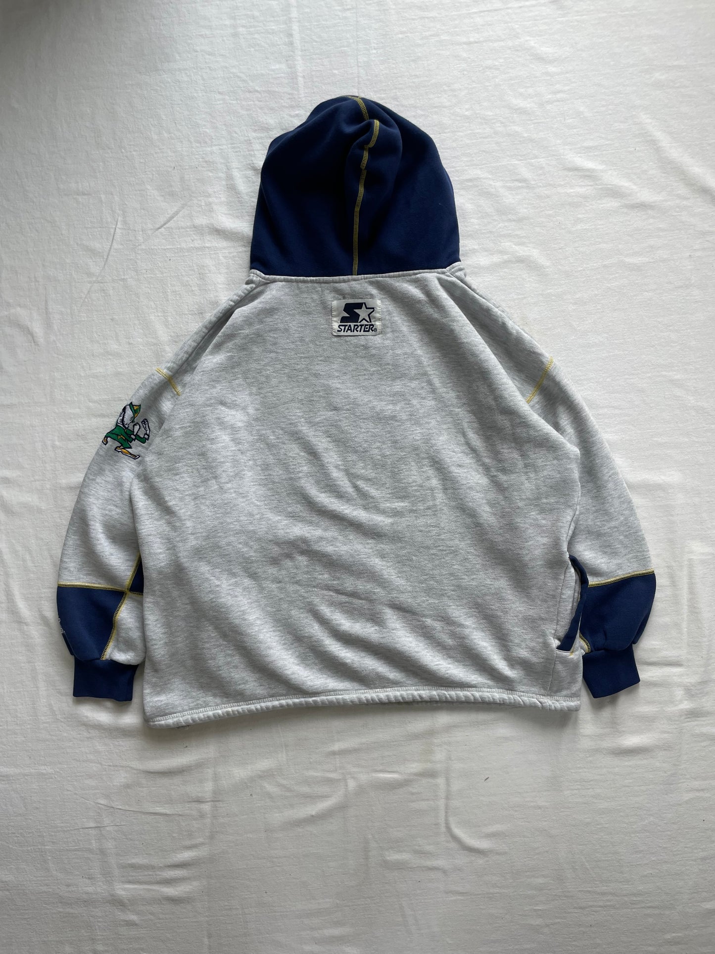 Vintage Notre Dame Starter Hoodie Large
