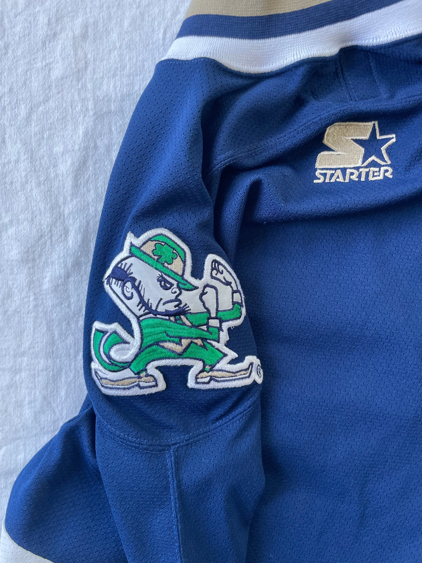 Vintage Notre Dame Starter Hockey Jersey Youth Large/XLarge