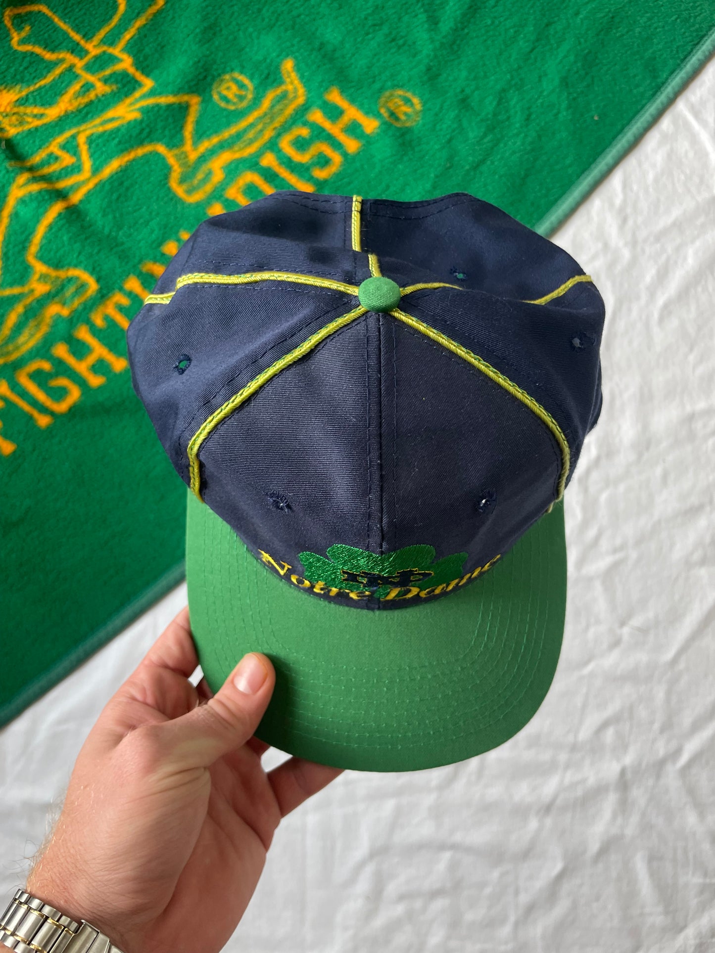 Vintage Notre Dame Clover SnapBack Hat