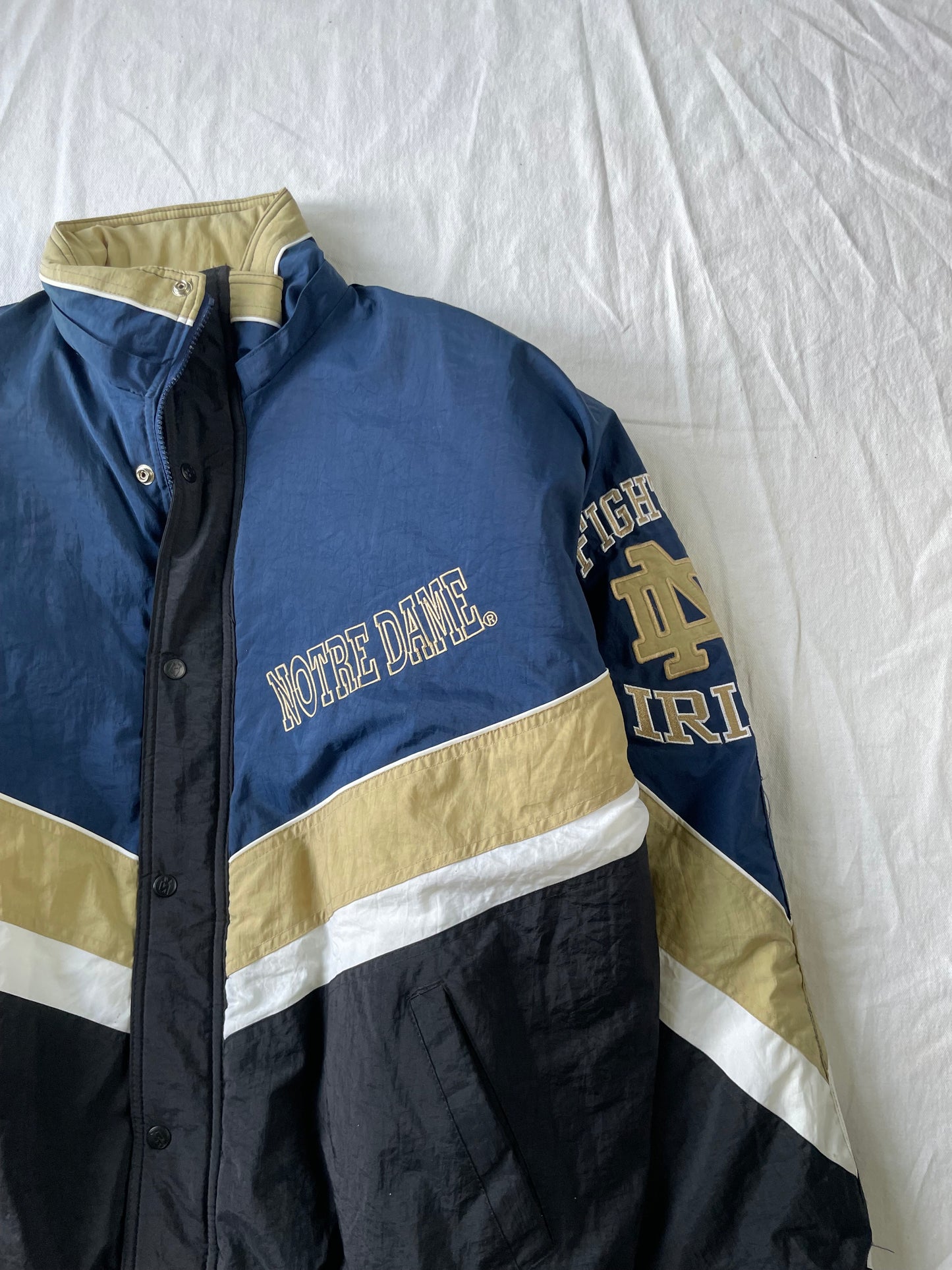 Vintage Notre Dame Starter Puffer Jacket XLarge
