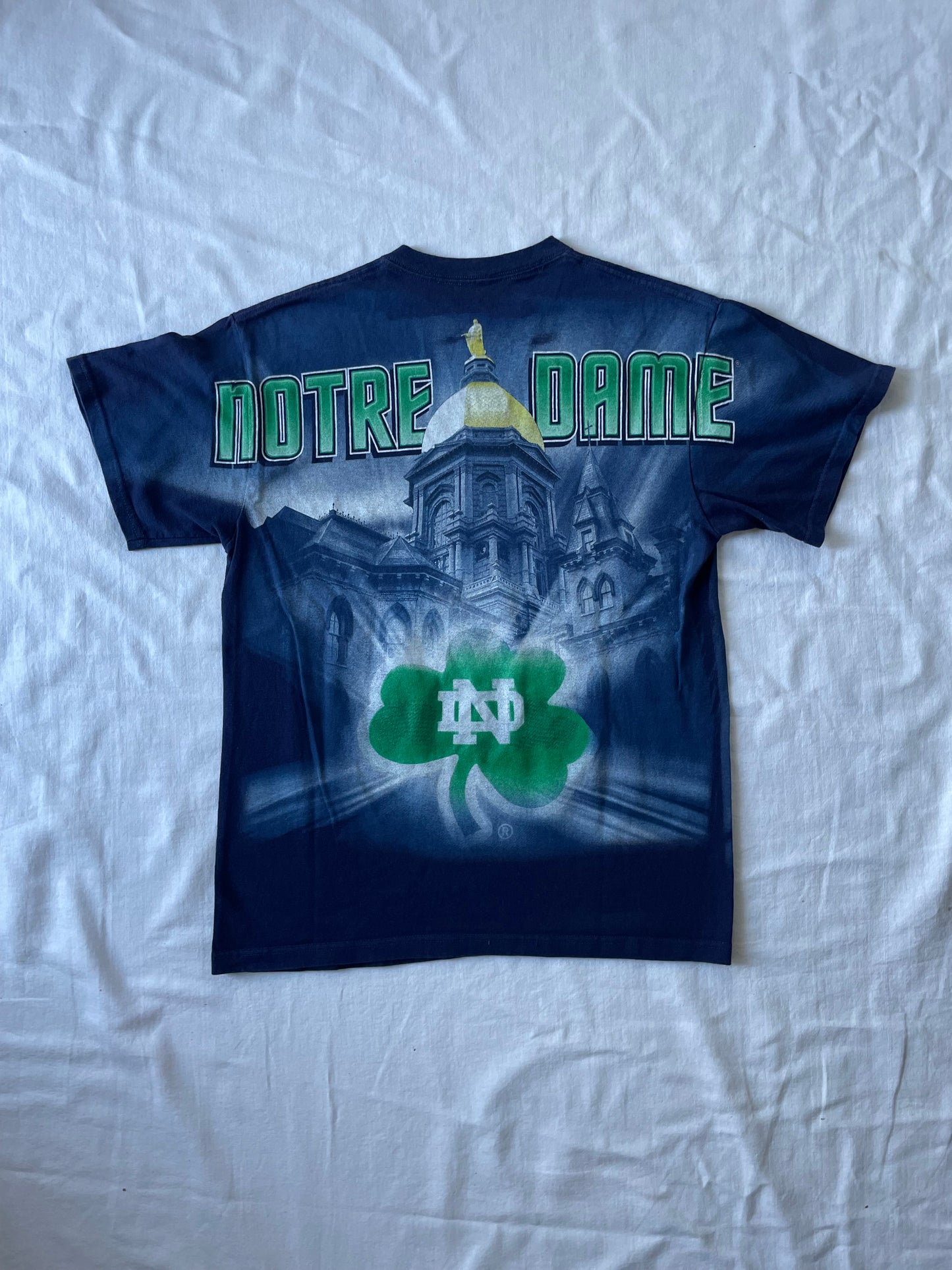 Vintage Notre Dame All Over Print Tee Small/ Medium