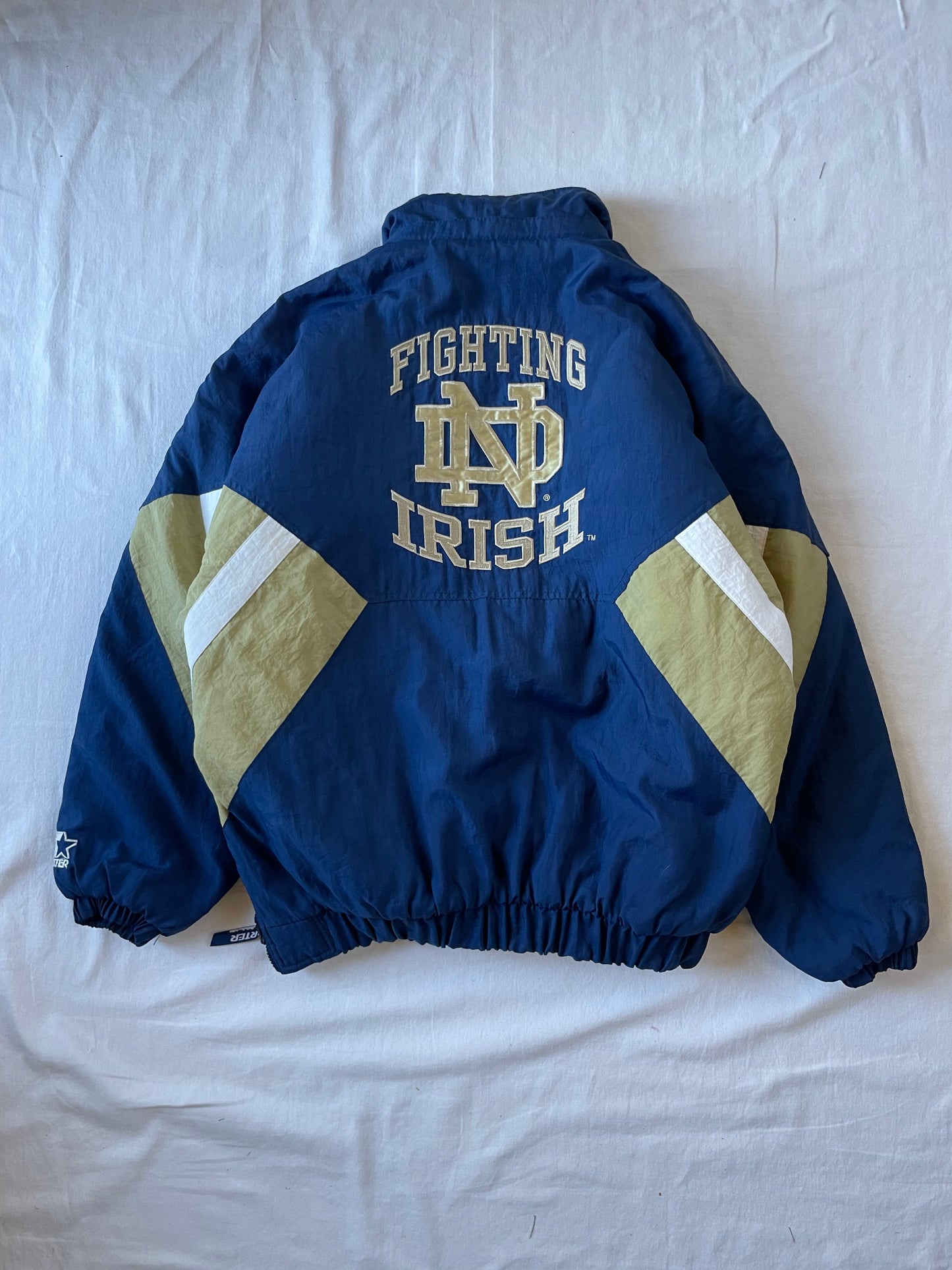 Vintage Notre Dame Starter Puffer Jacket Large
