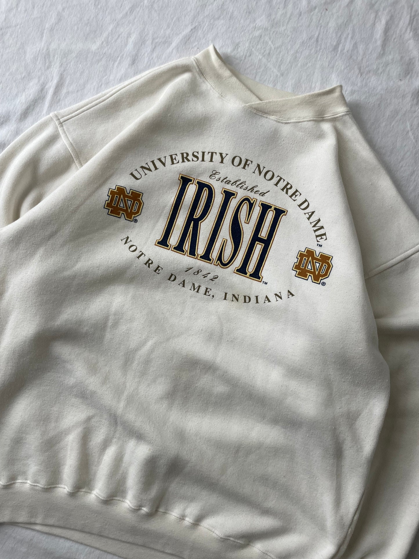 Vintage Notre Dame Irish Crewneck Large