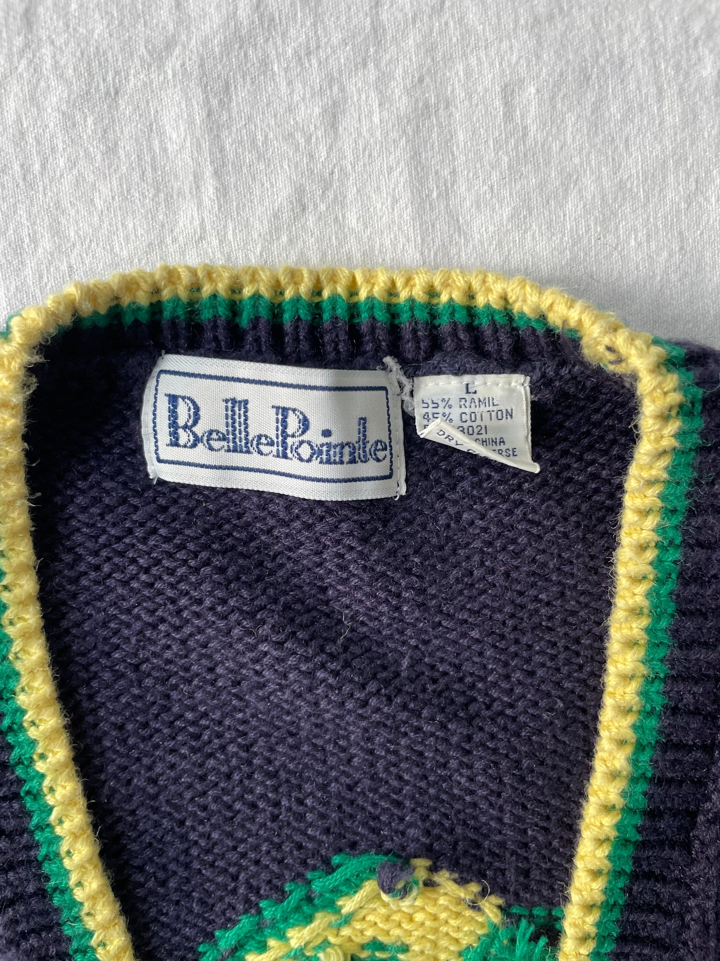 Vintage Notre Dame Sweater Vest Large