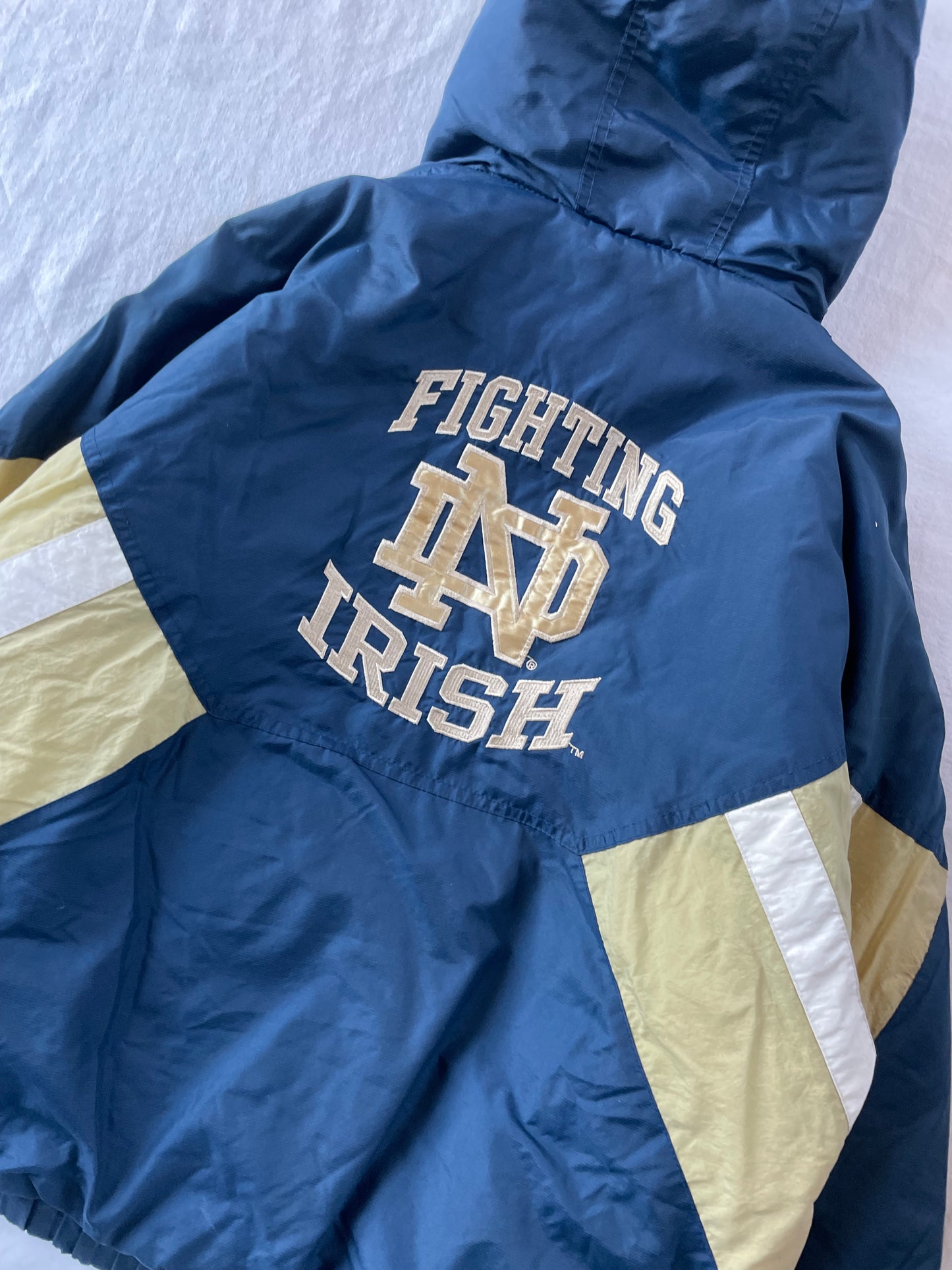 Vintage Notre Dame Starter Puffer Jacket XLarge
